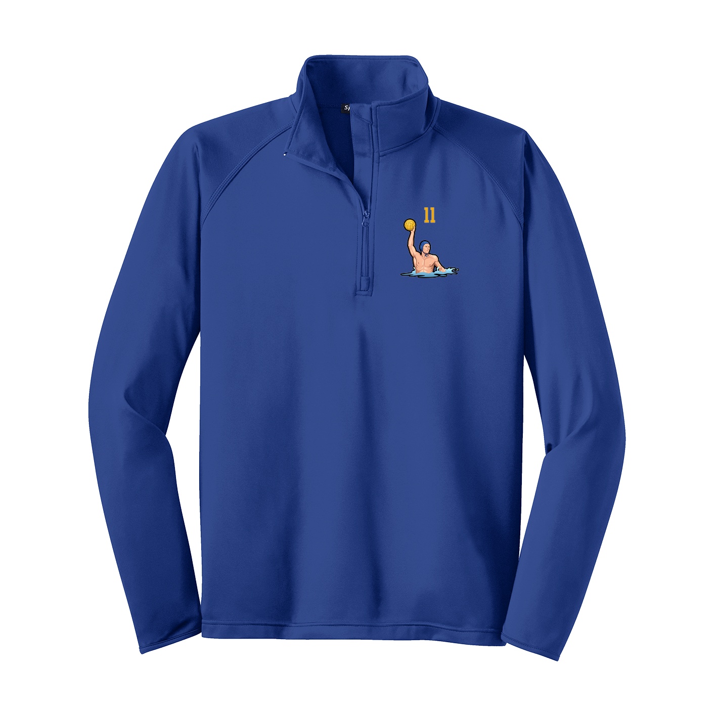 Q-Zip Pullover — Number Top in Royal