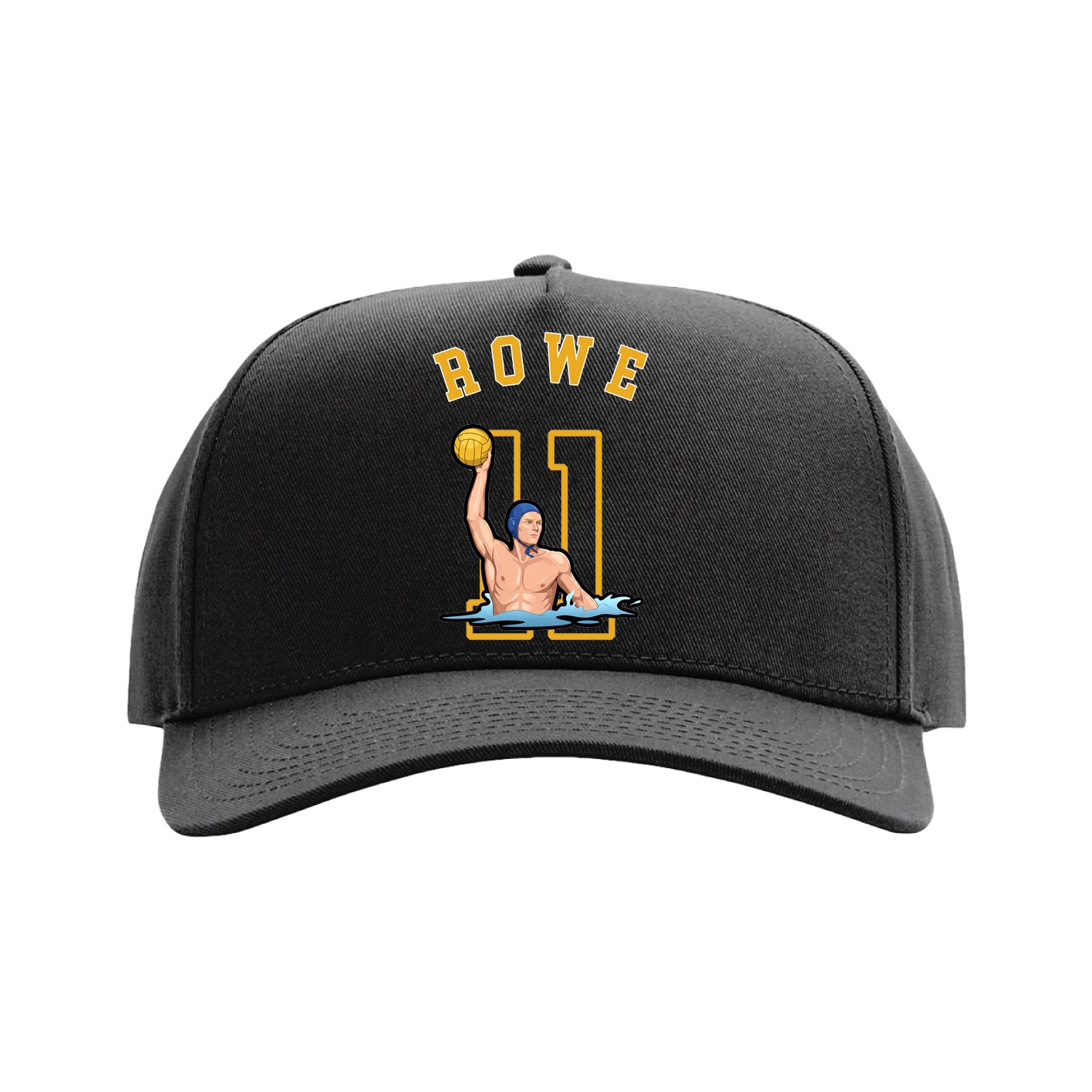 Full Fabric Five-Panel Champ Cap — Shirsey Arch in Black