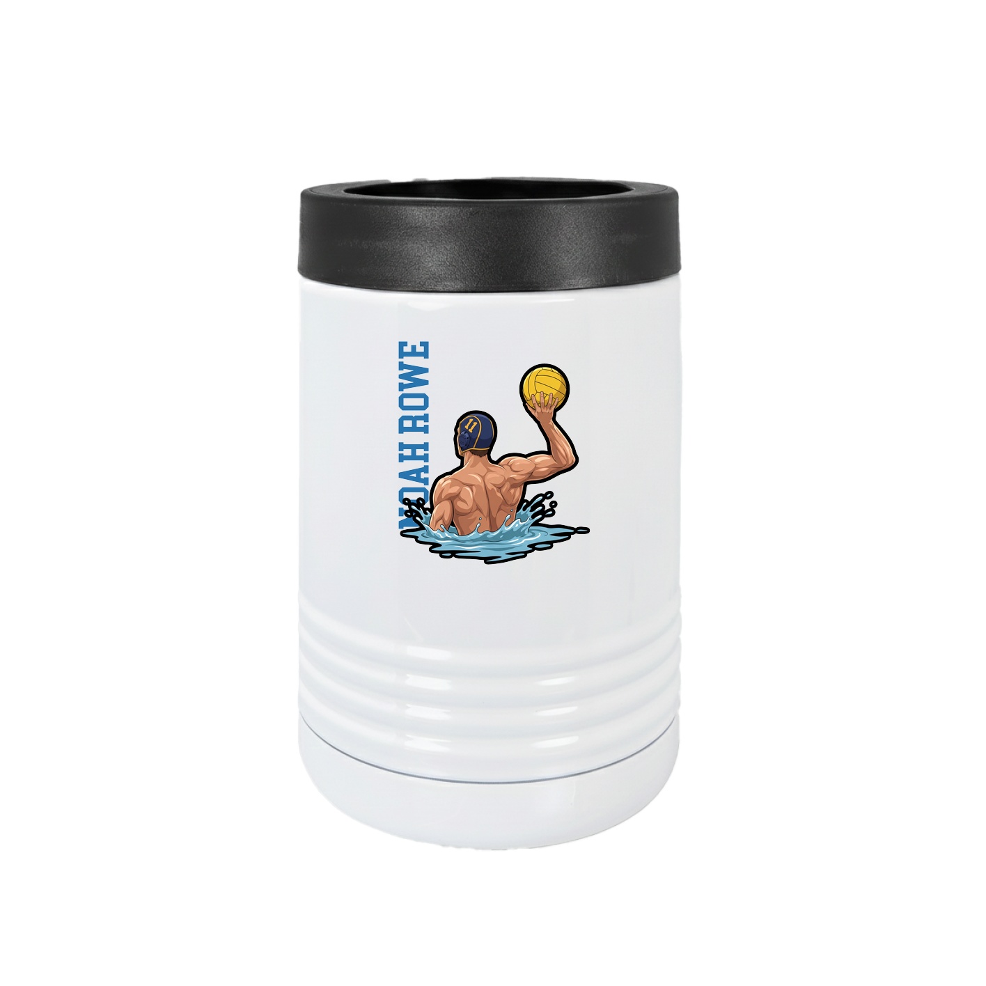 Beverage Holder — Name Vertical in White