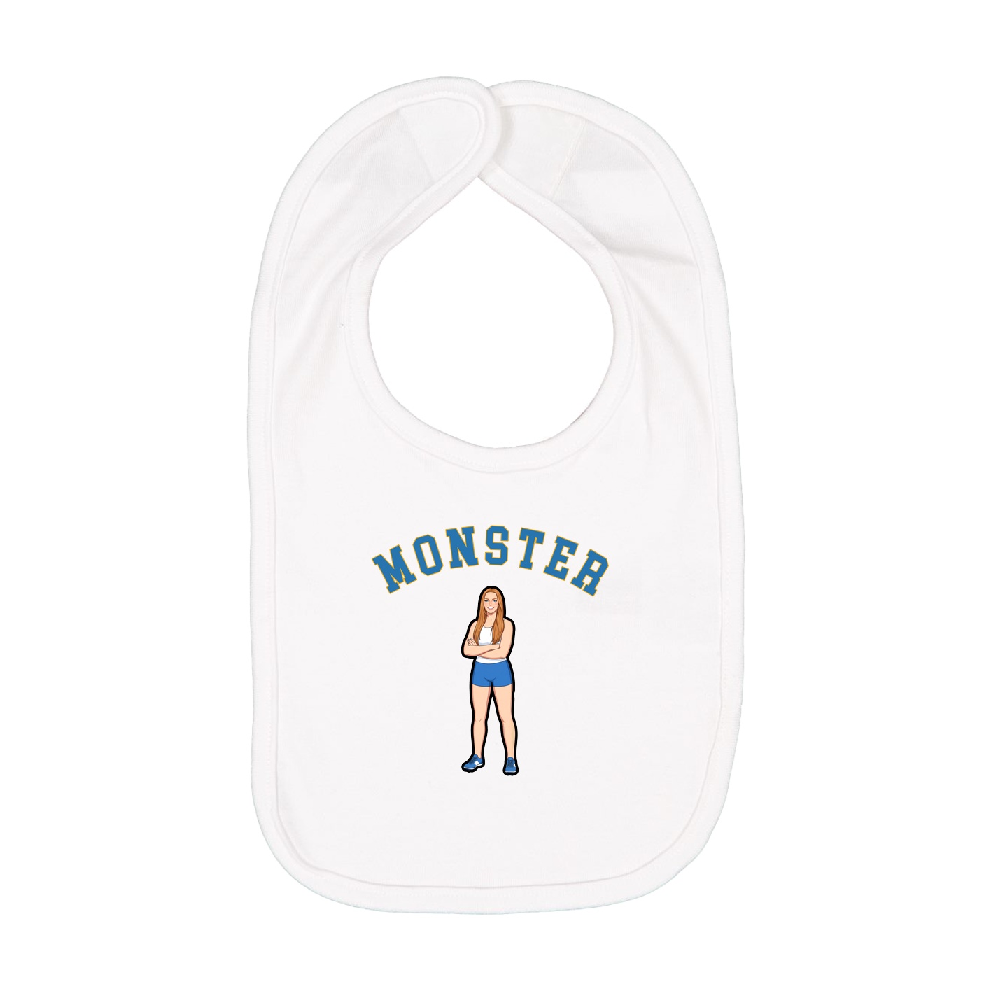 Infant Bib — Shirsey Arch in White