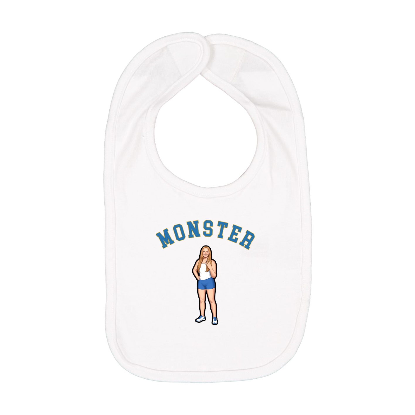Infant Bib — Shirsey Arch in White