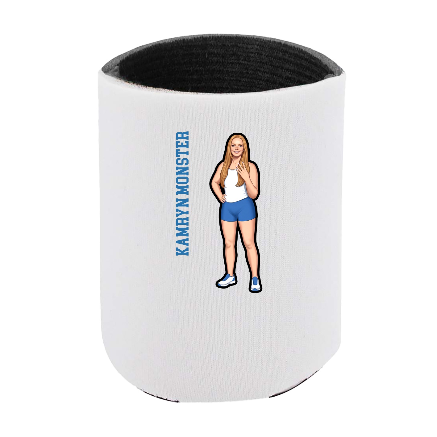 Can Holder — Name Vertical in White