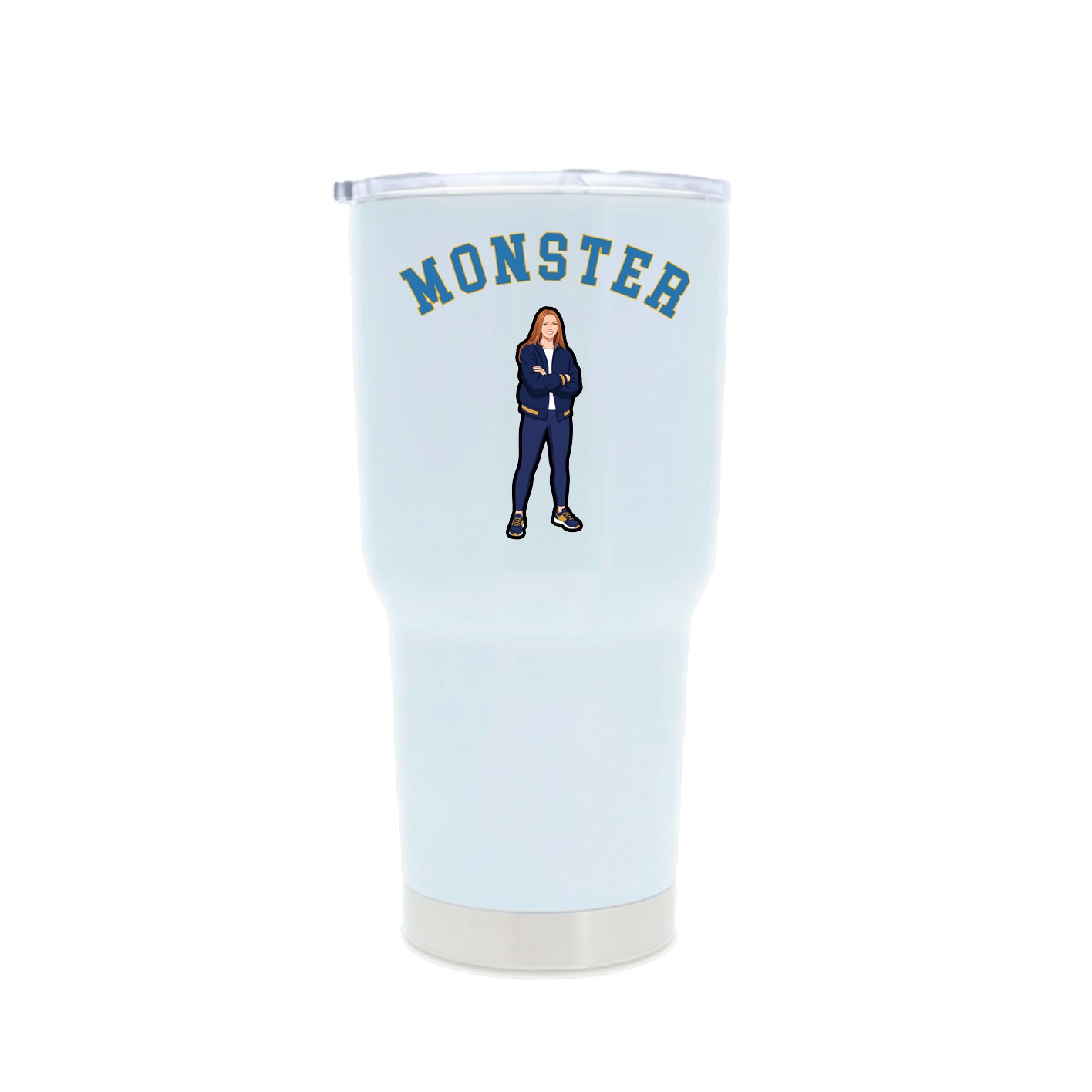 30oz Stainless Steel Tumbler — Shirsey Arch in White