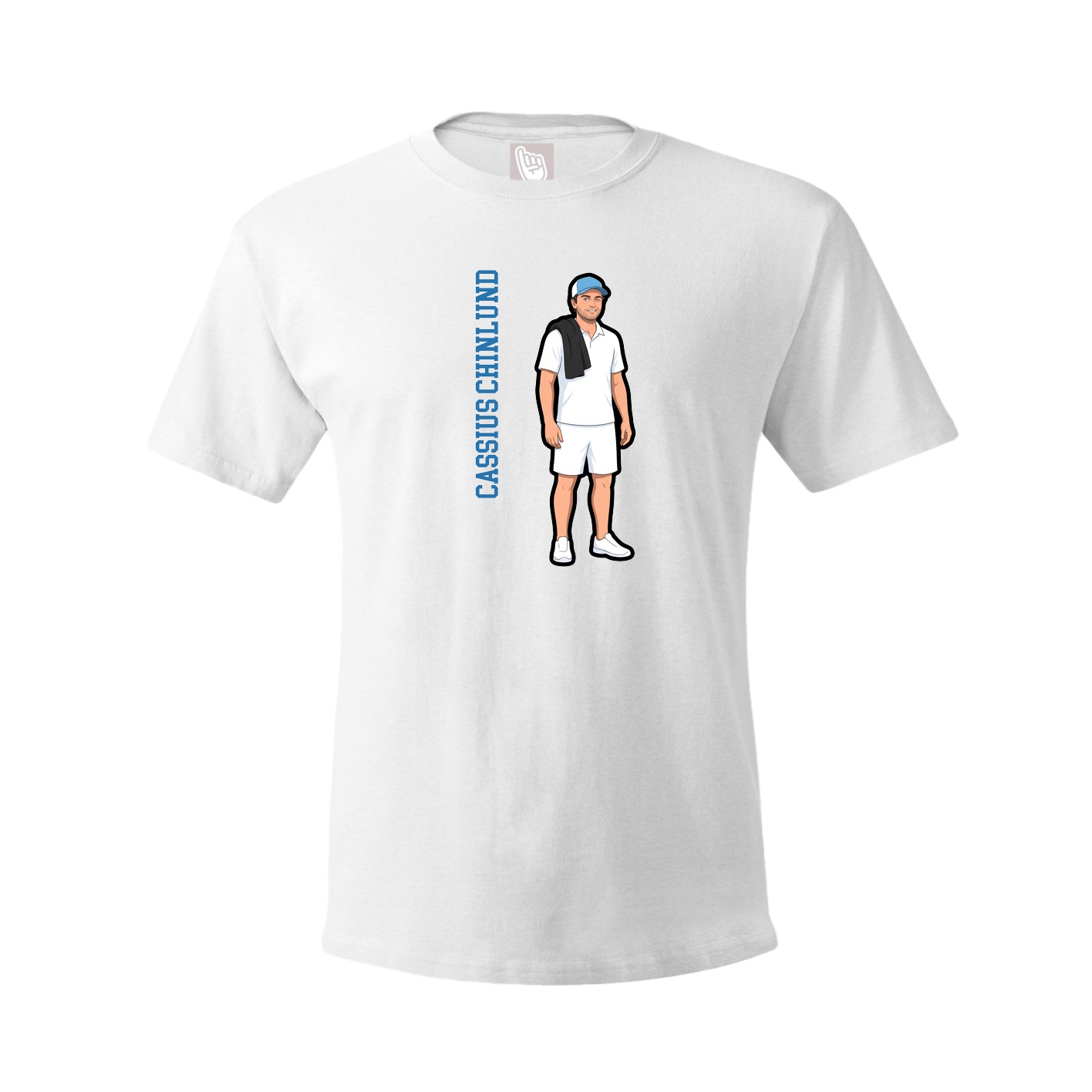 Tee — Name Vertical in White