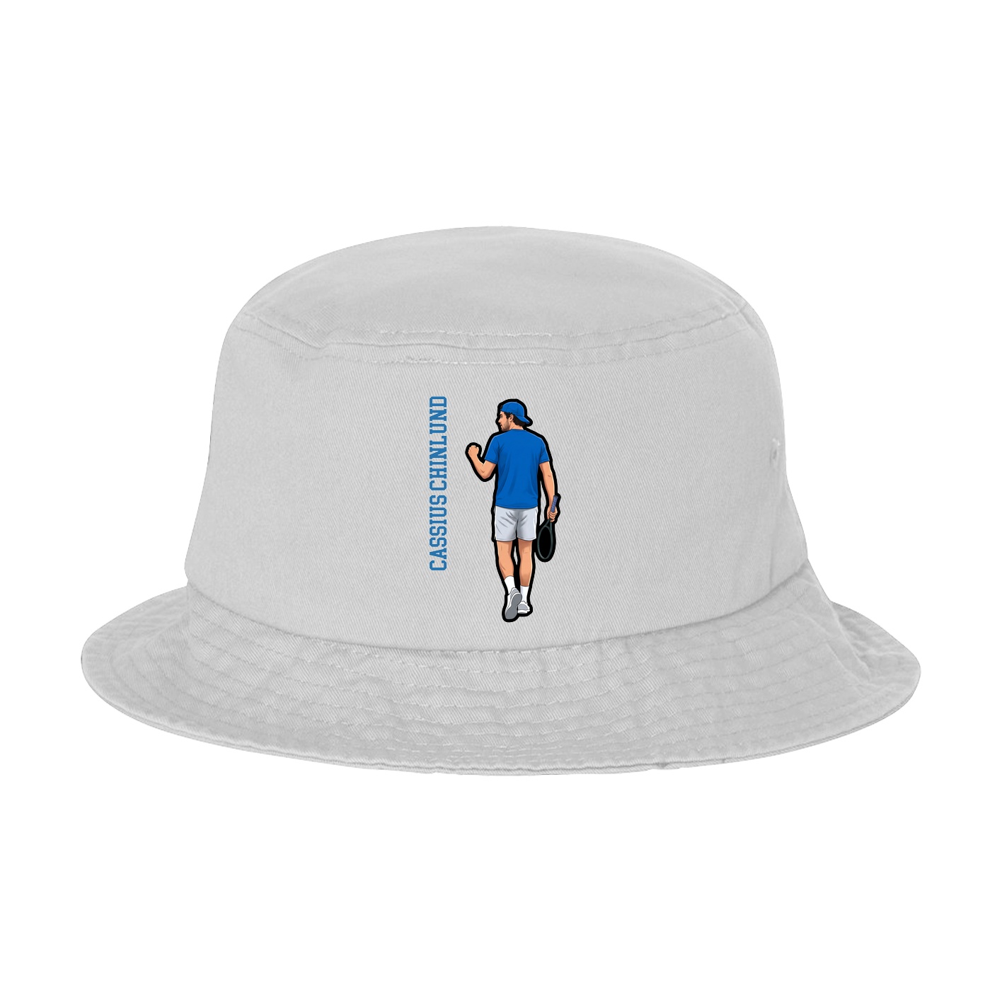 Bucket Cap — Name Vertical in White