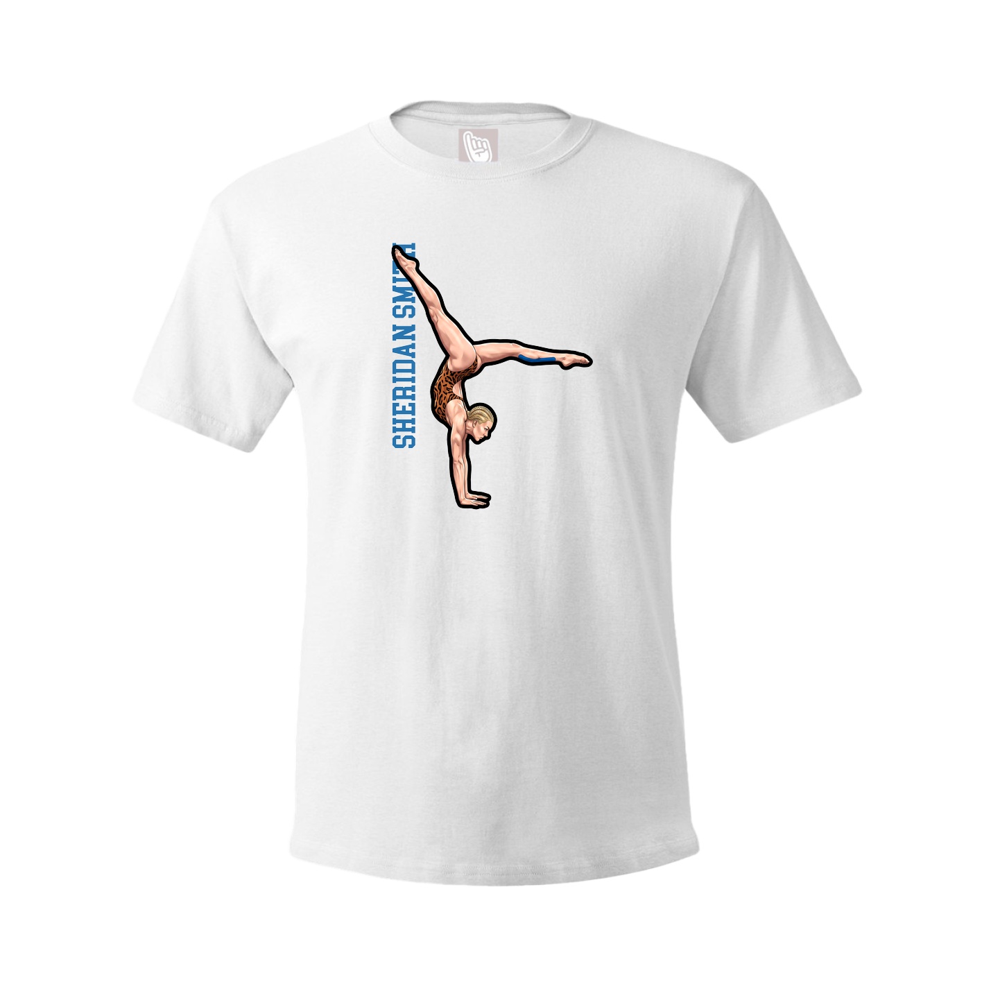 Youth Tee — Name Vertical in White