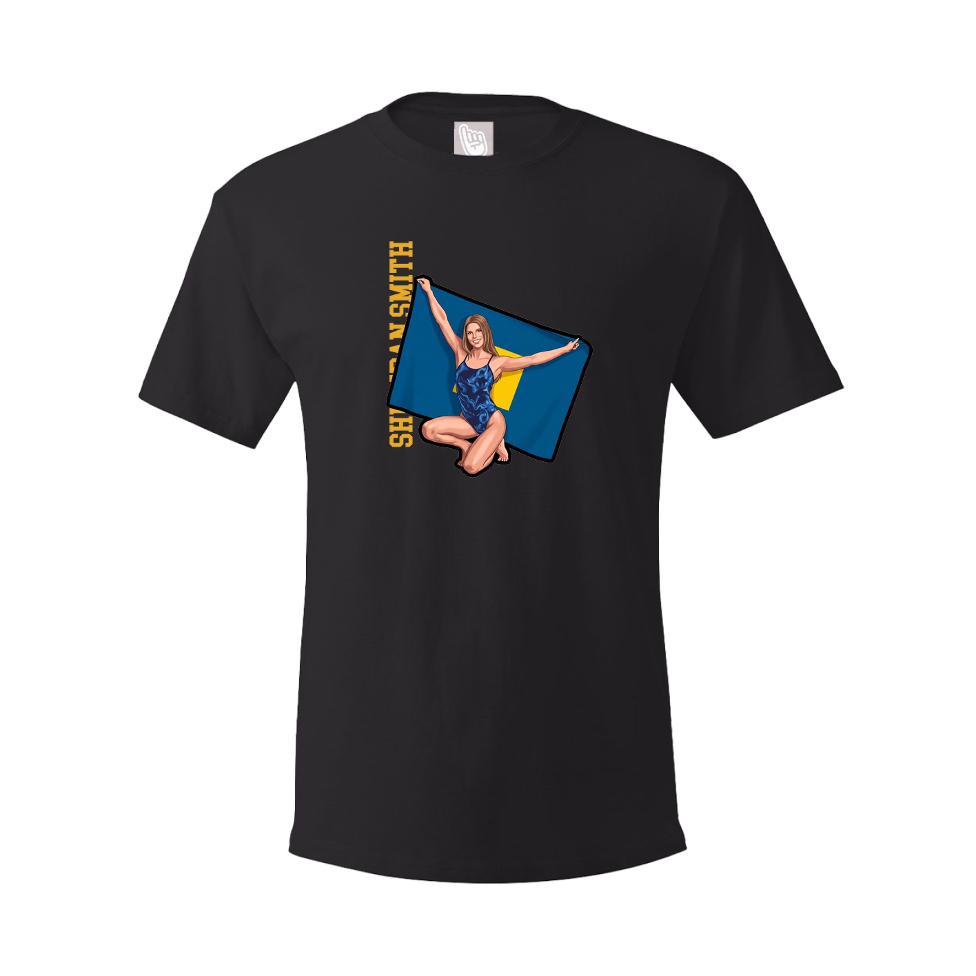 Youth Tee — Name Vertical in Black