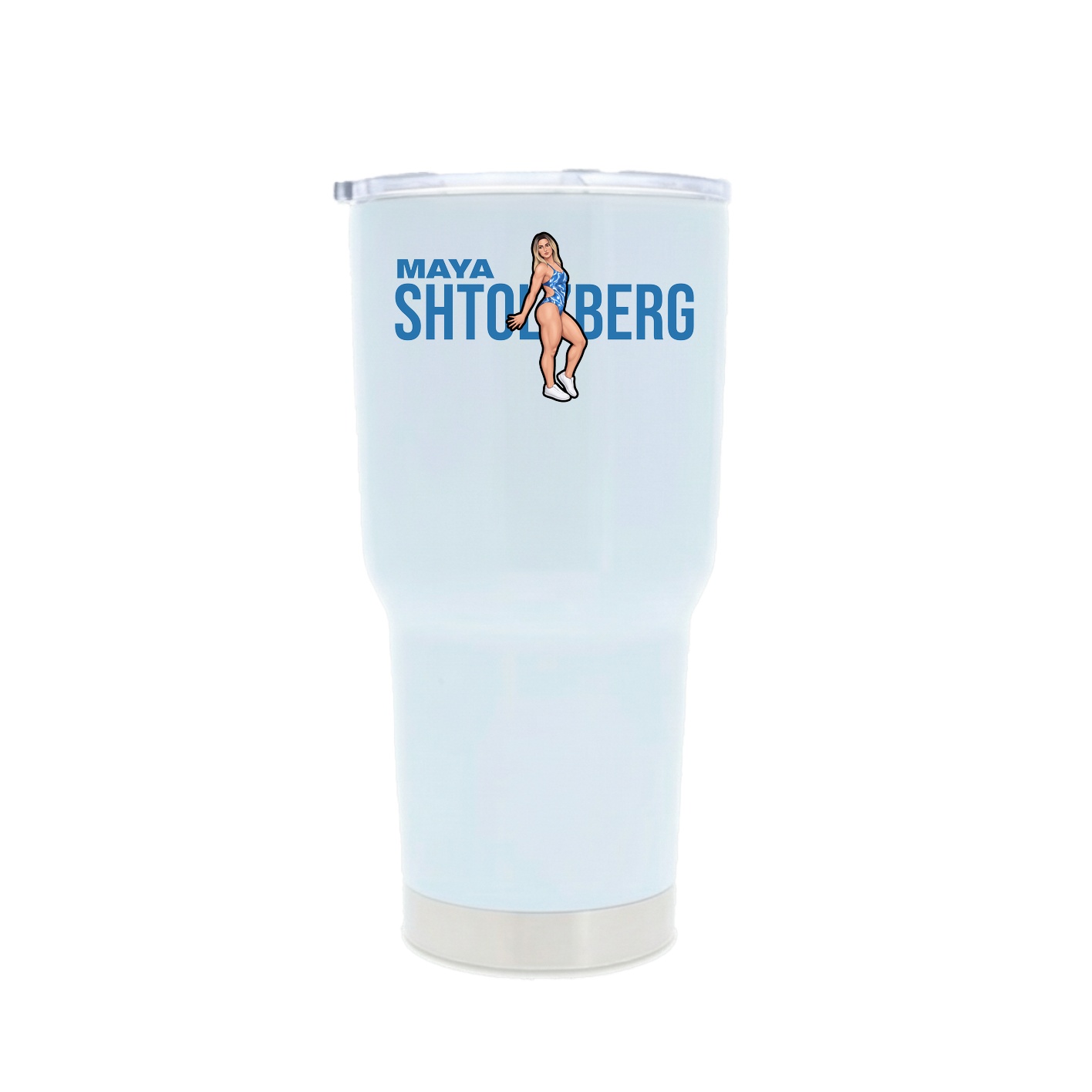 30oz Stainless Steel Tumbler — Player Name in White