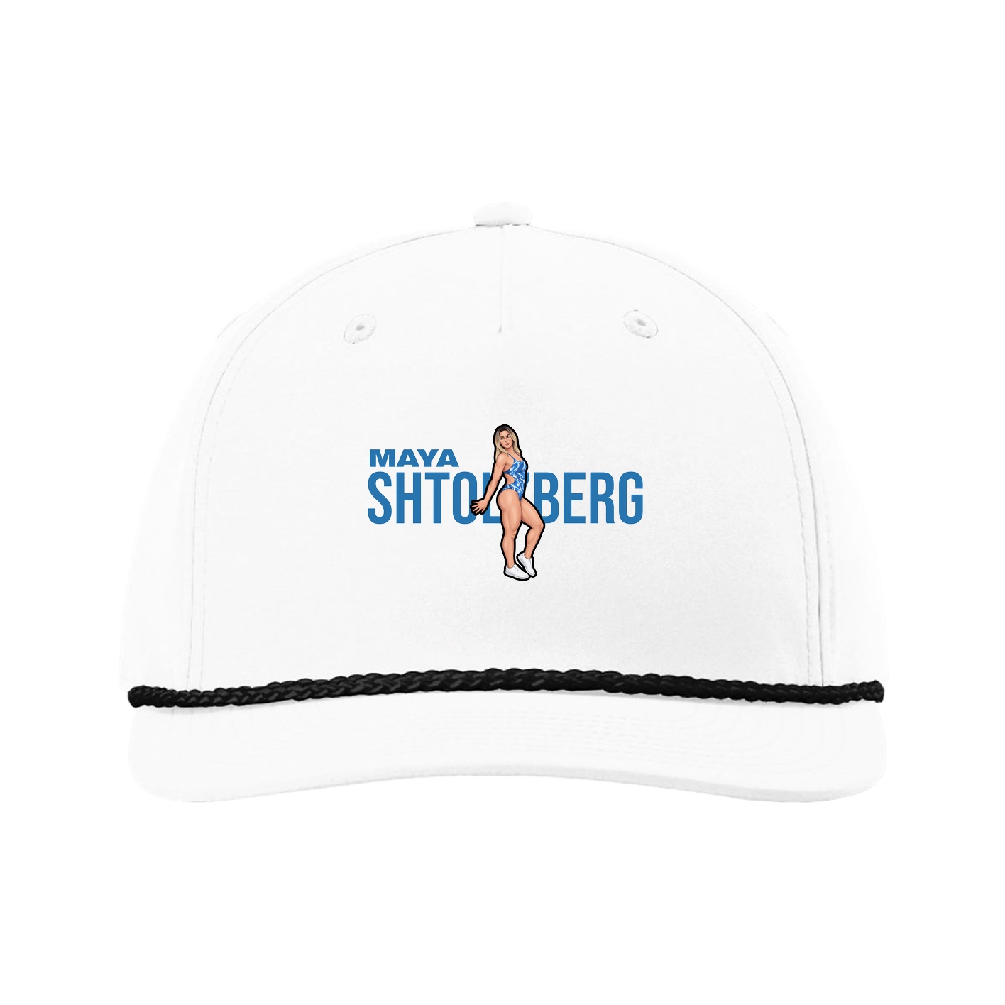 Five-Panel Classic Rope Cap — Player Name in White