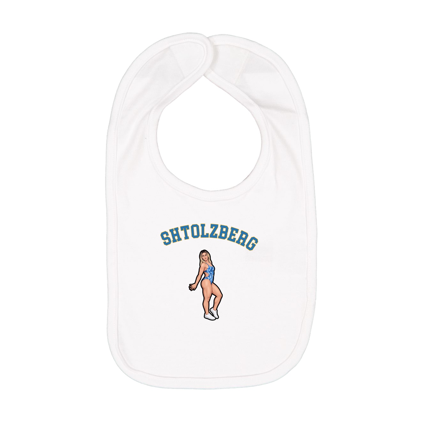 Infant Bib — Shirsey Arch in White