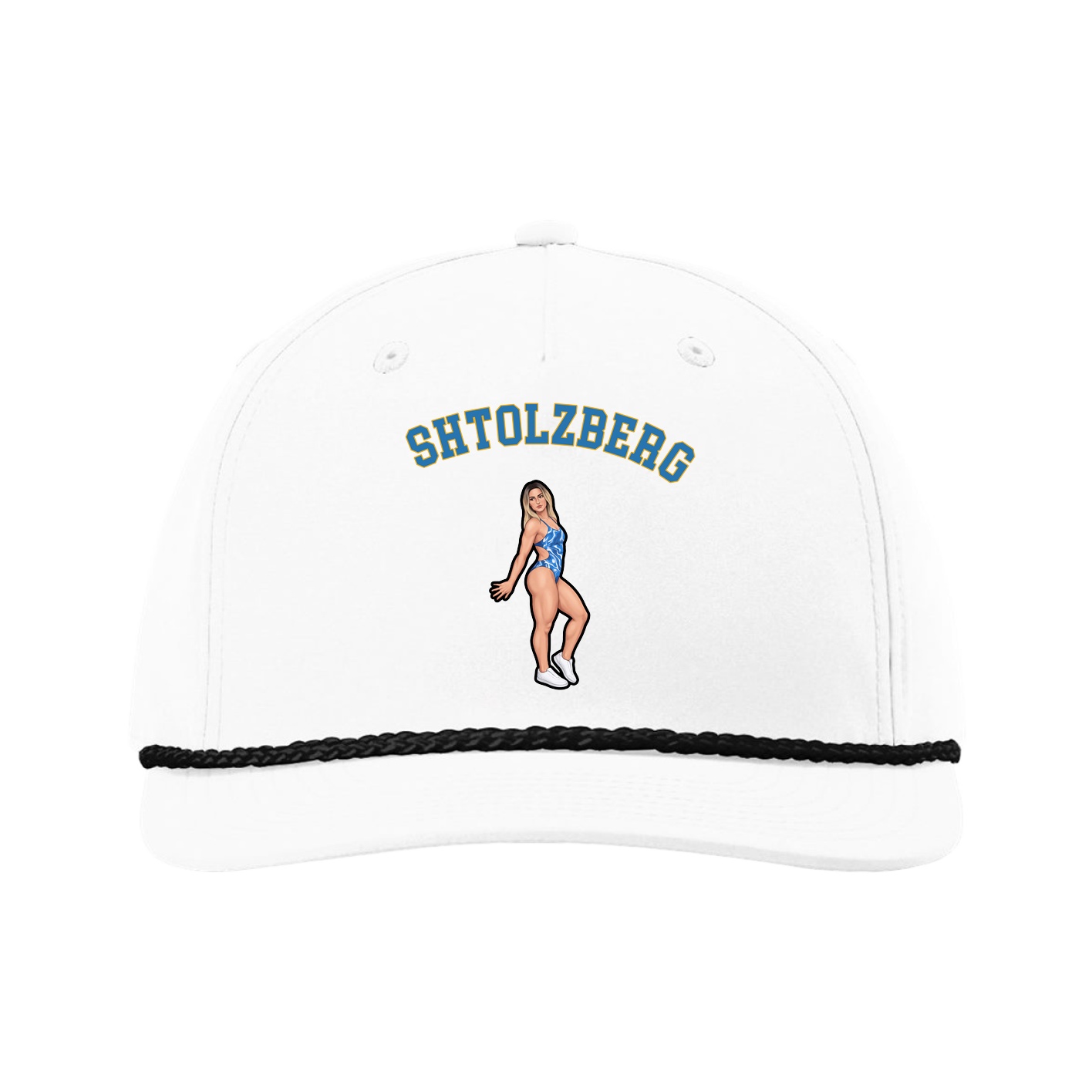 Five-Panel Classic Rope Cap — Shirsey Arch in White