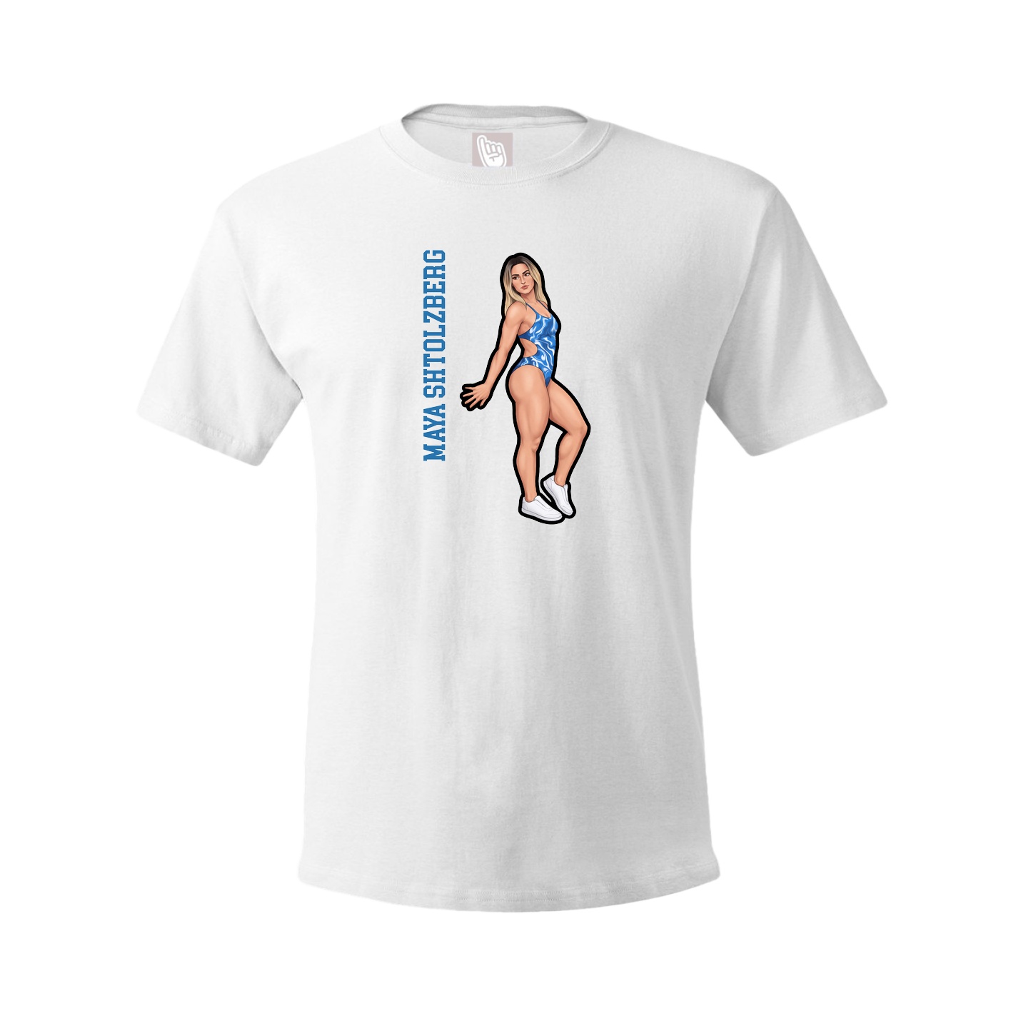 Youth Tee — Name Vertical in White