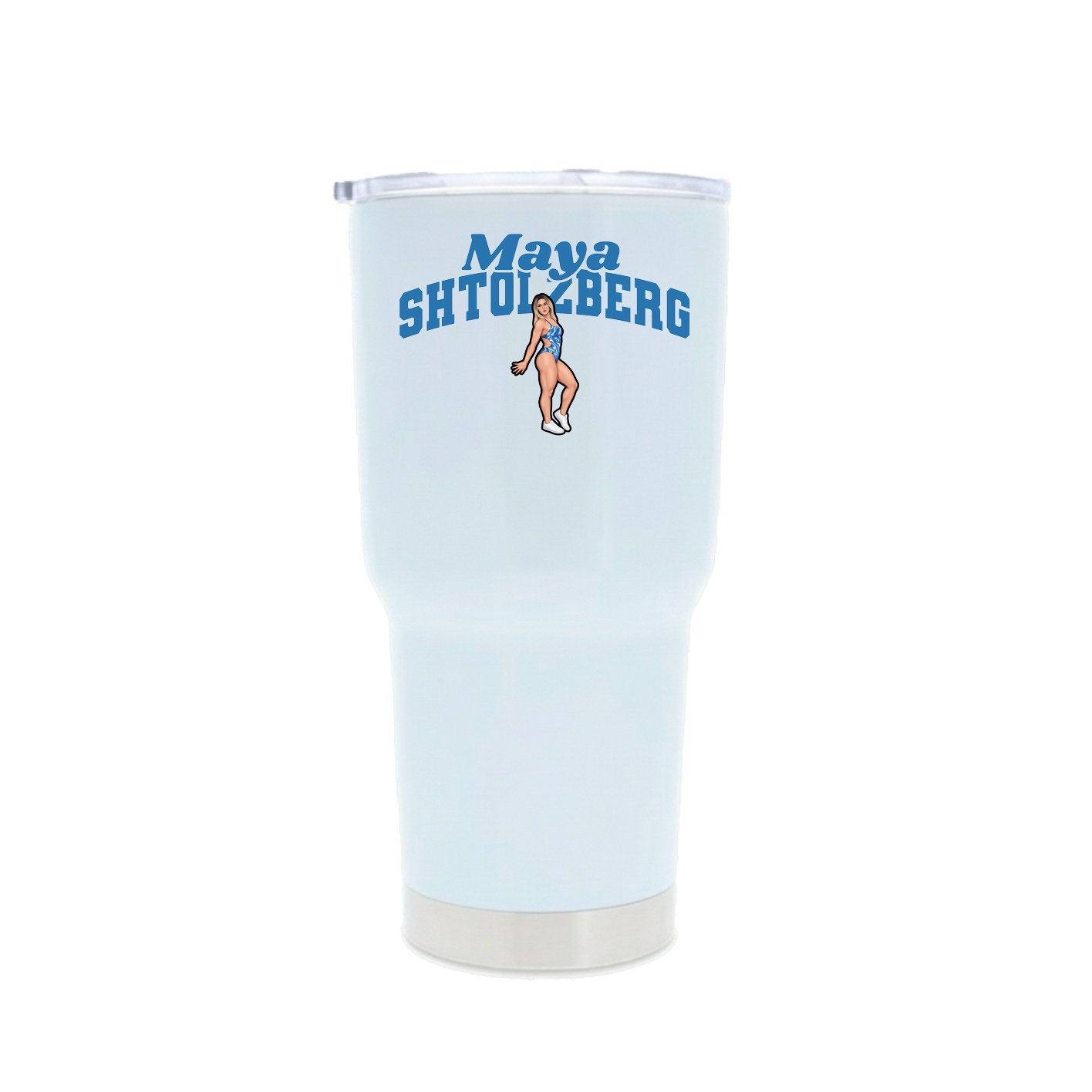 30oz Stainless Steel Tumbler — Signature Arch in White