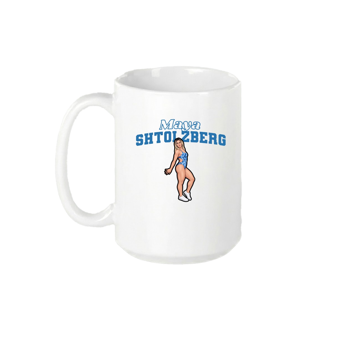 15oz Coffee Mug — Name Arch in White