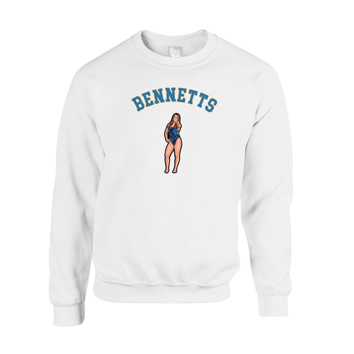 Fleece Crew — Shirsey Arch in White
