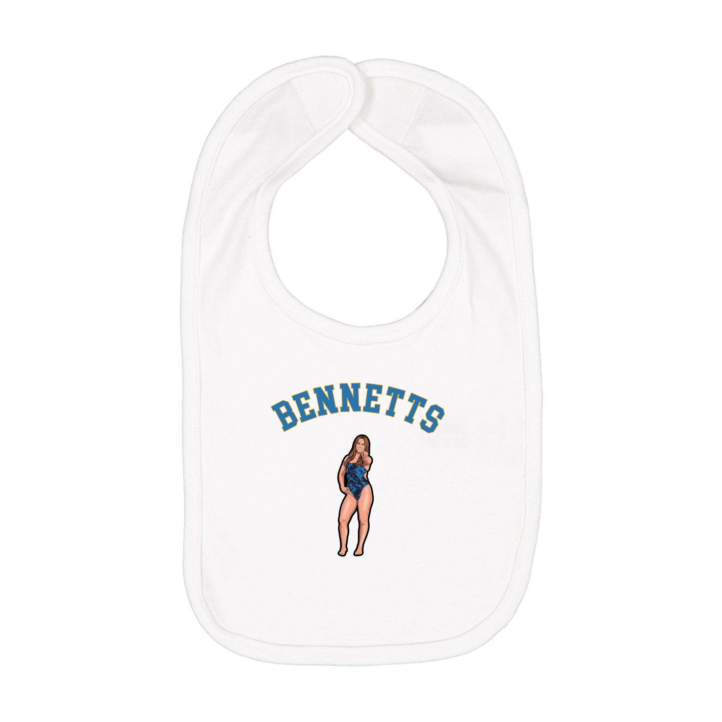 Infant Bib — Shirsey Arch in White