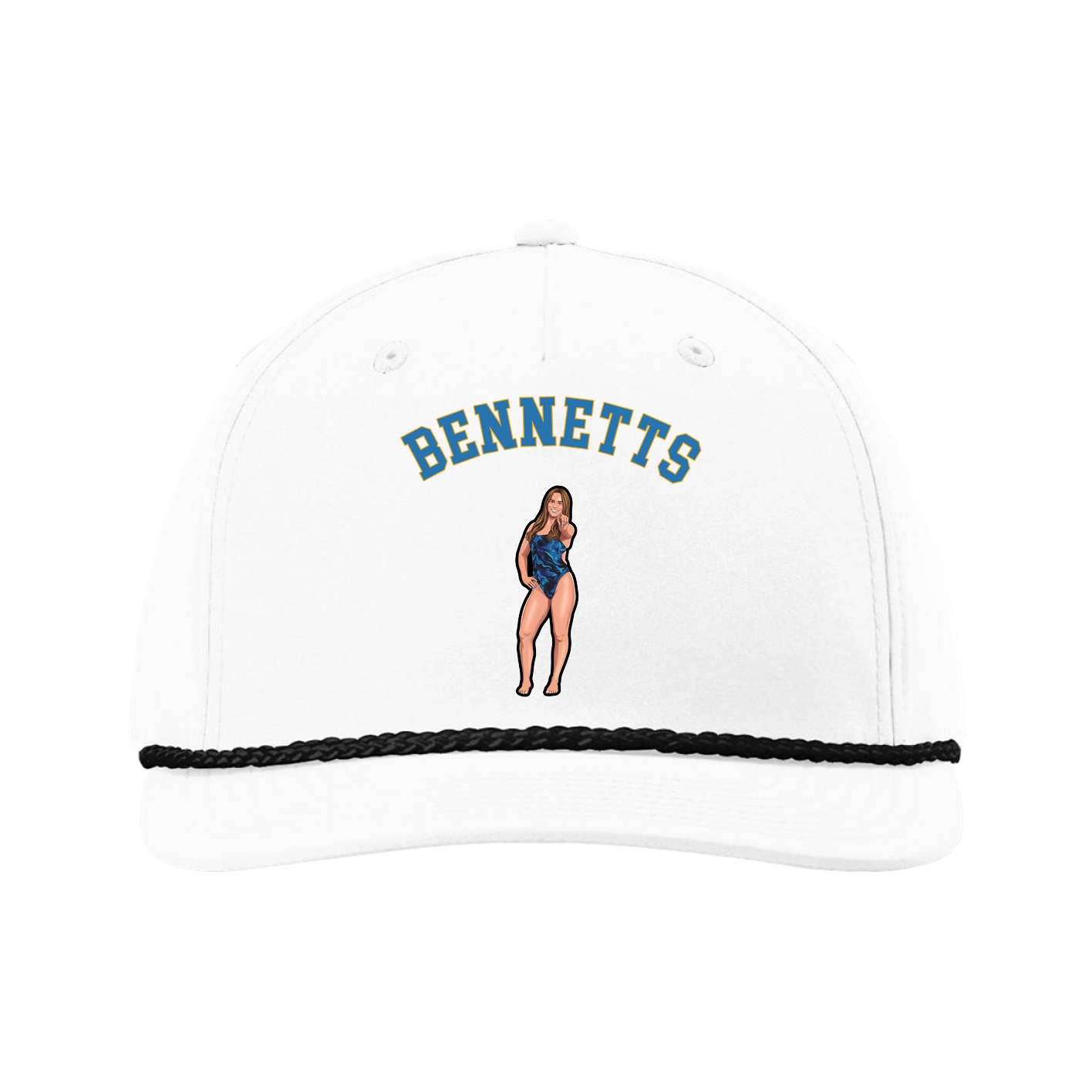 Five-Panel Classic Rope Cap — Shirsey Arch in White