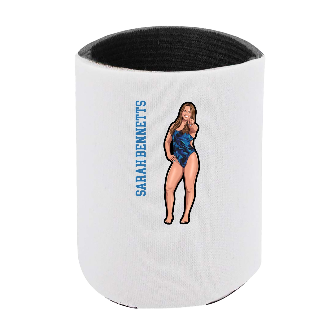 Can Holder — Name Vertical in White