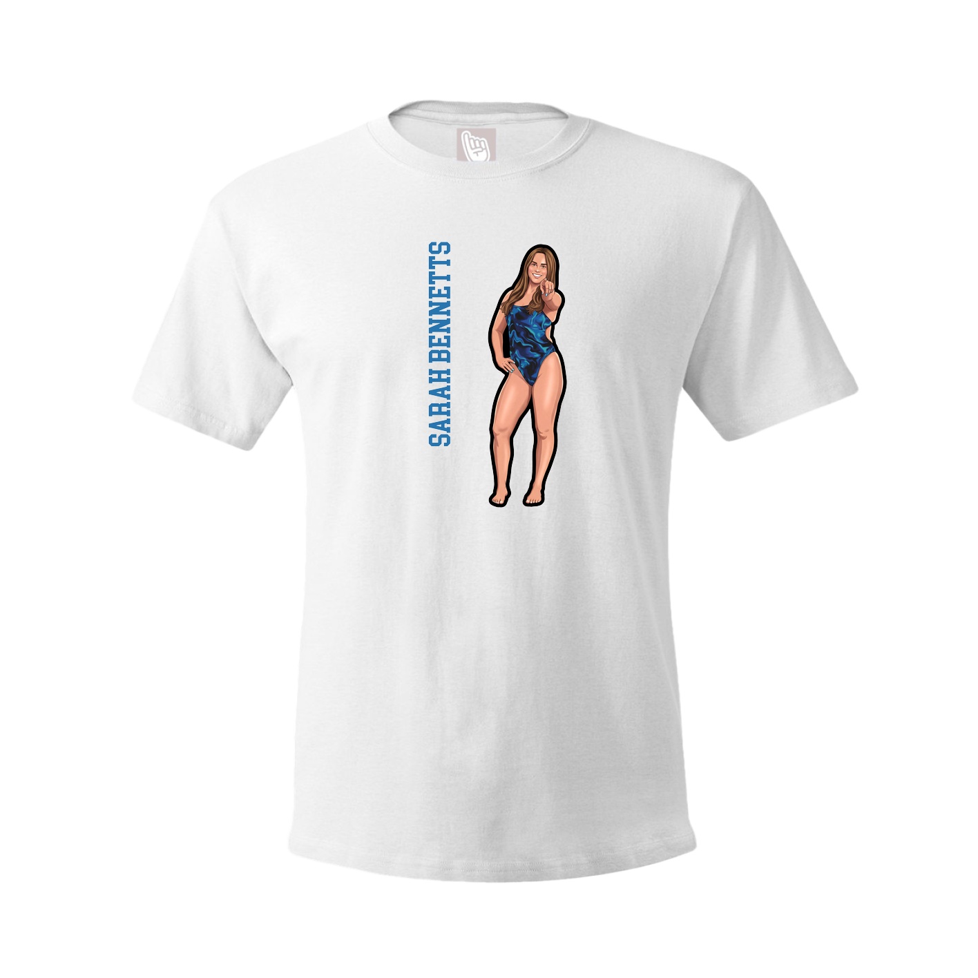 Youth Tee — Name Vertical in White