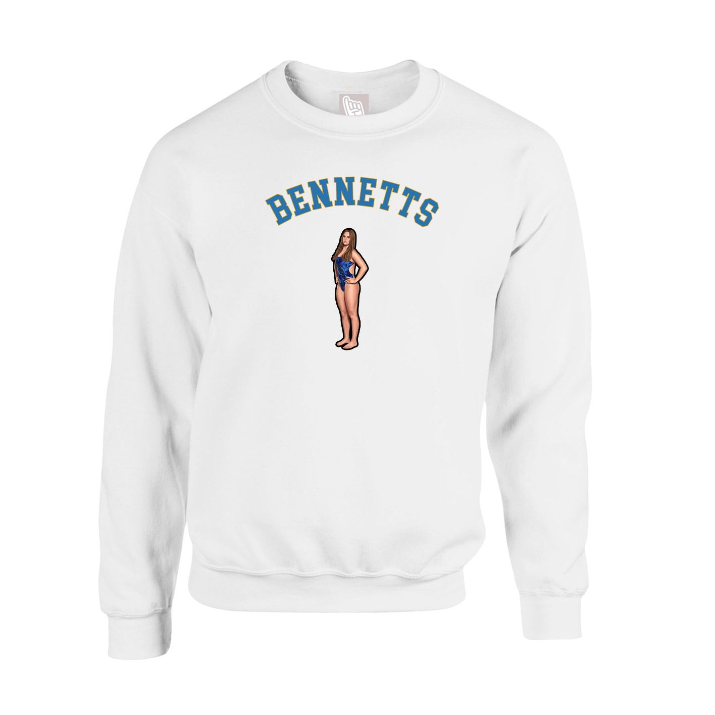 Fleece Crew — Shirsey Arch in White