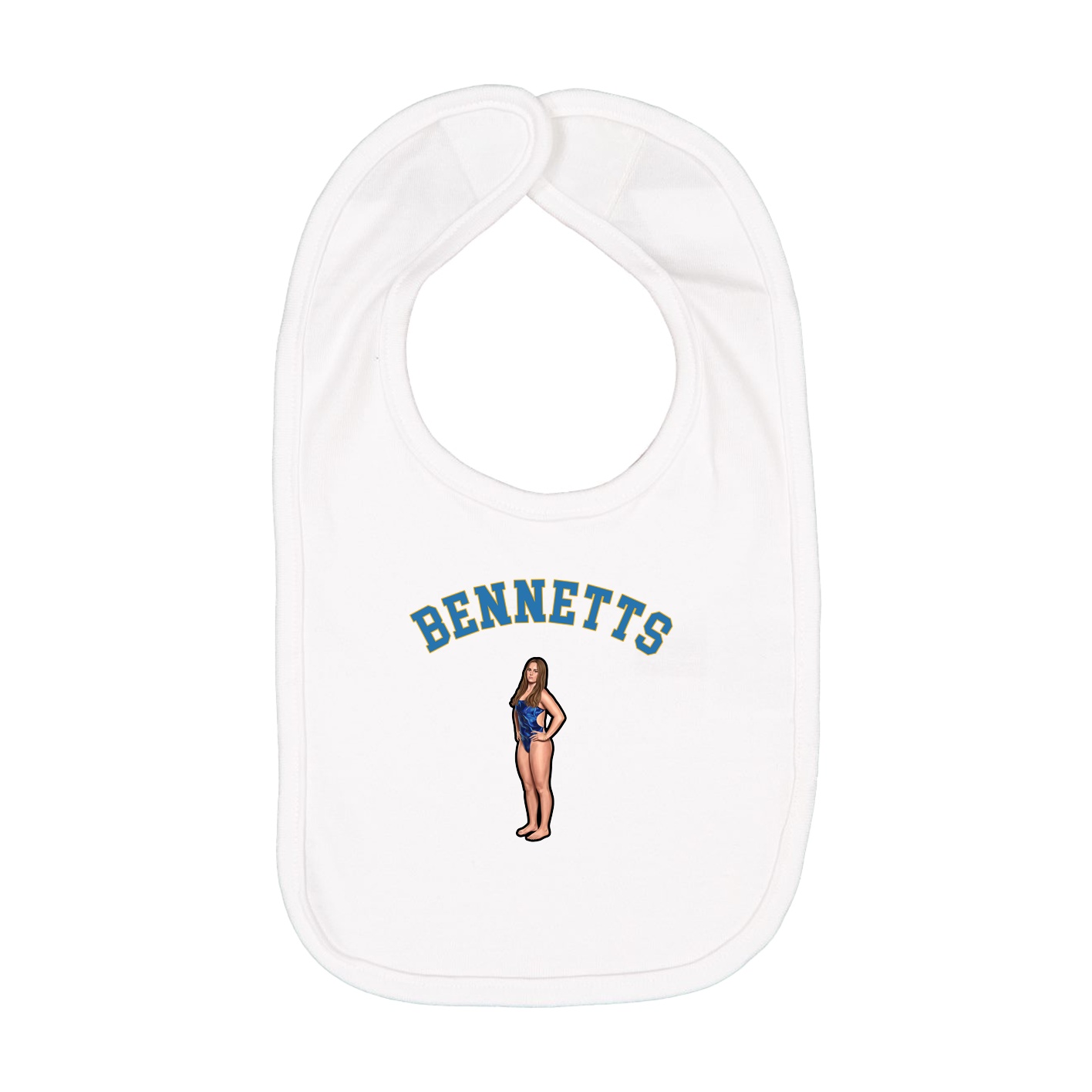 Infant Bib — Shirsey Arch in White