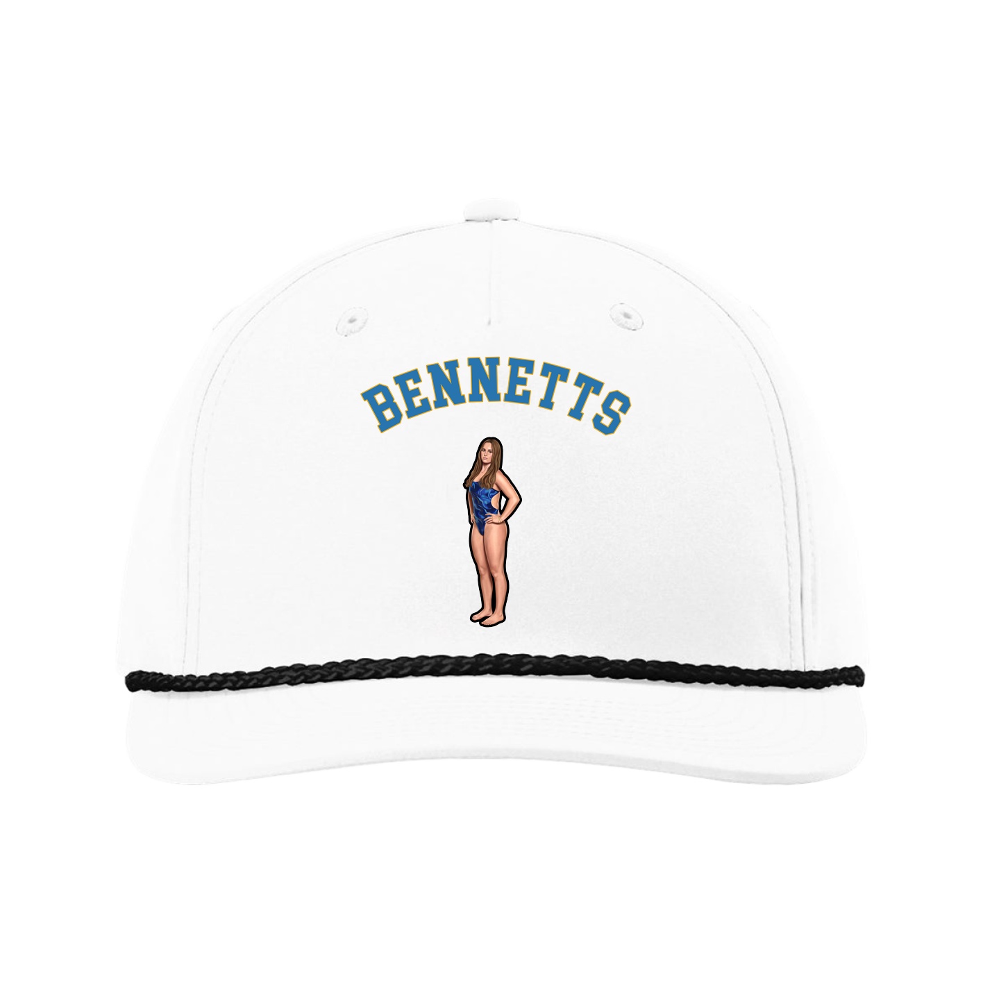 Five-Panel Classic Rope Cap — Shirsey Arch in White