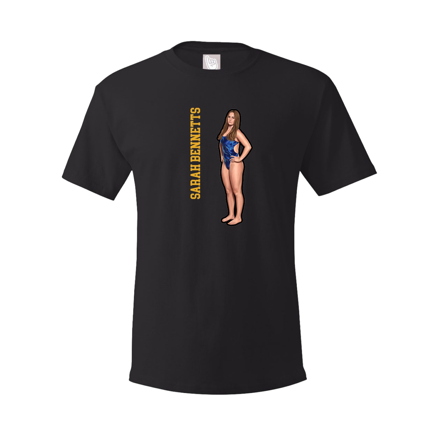 Youth Tee — Name Vertical in Black