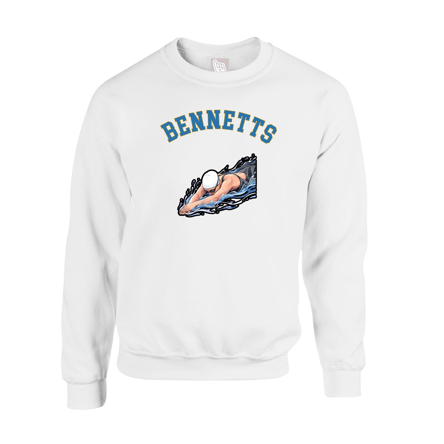Fleece Crew — Shirsey Arch in White