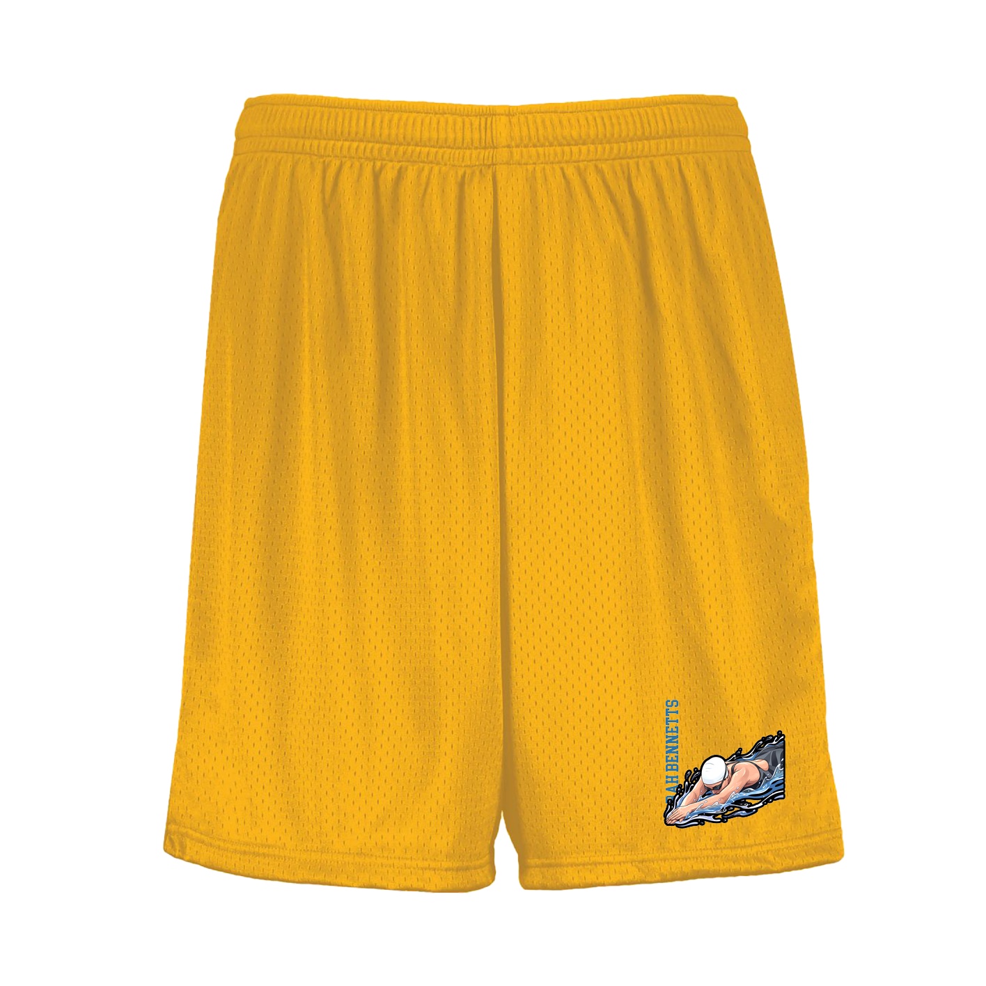Shorts — Name Vertical in Gold