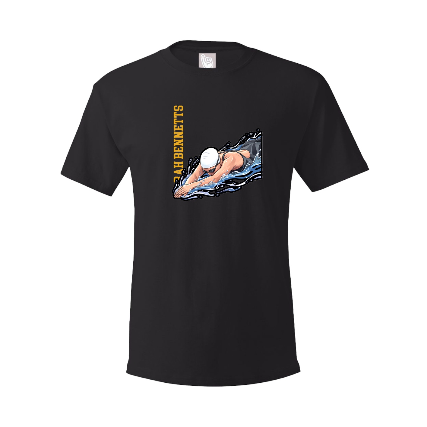 Tee — Name Vertical in Black