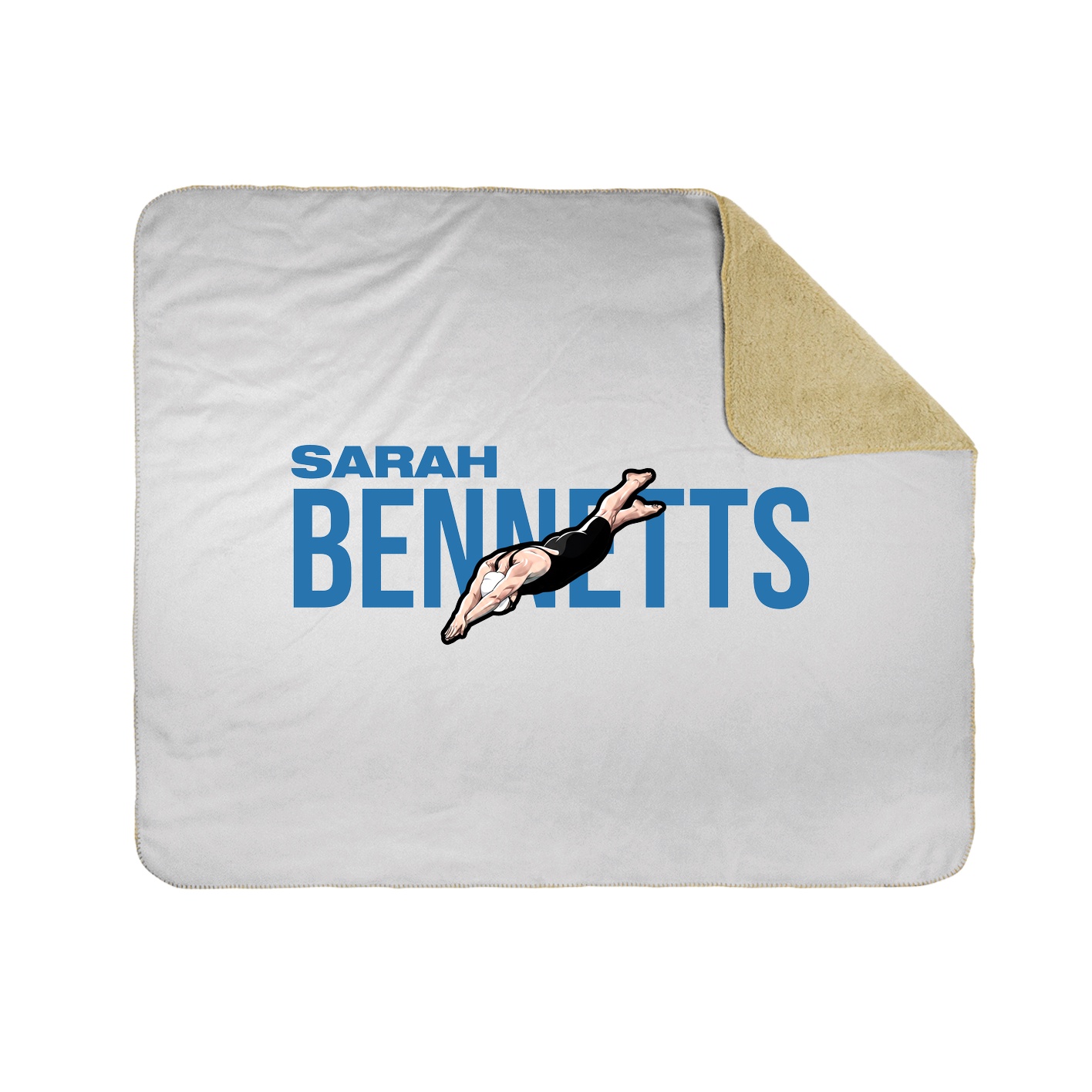 Throw Blanket — Player Name in White