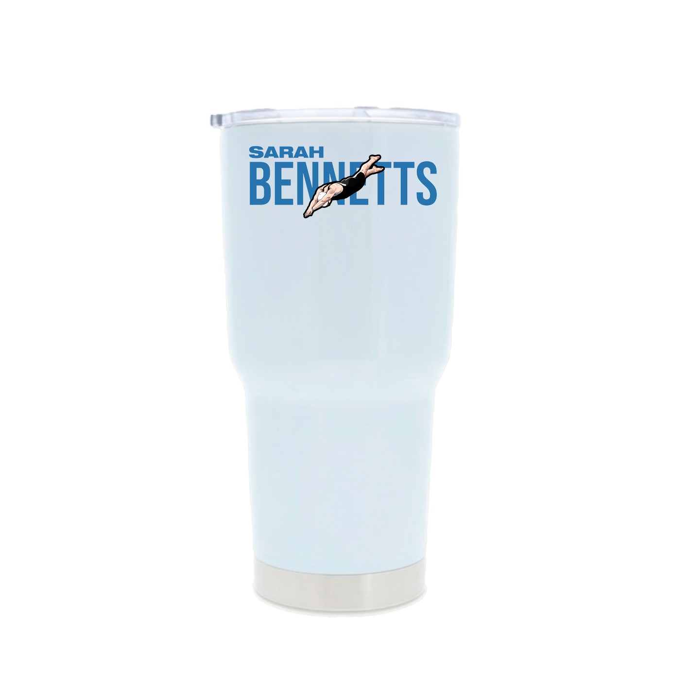 30oz Stainless Steel Tumbler — Player Name in White
