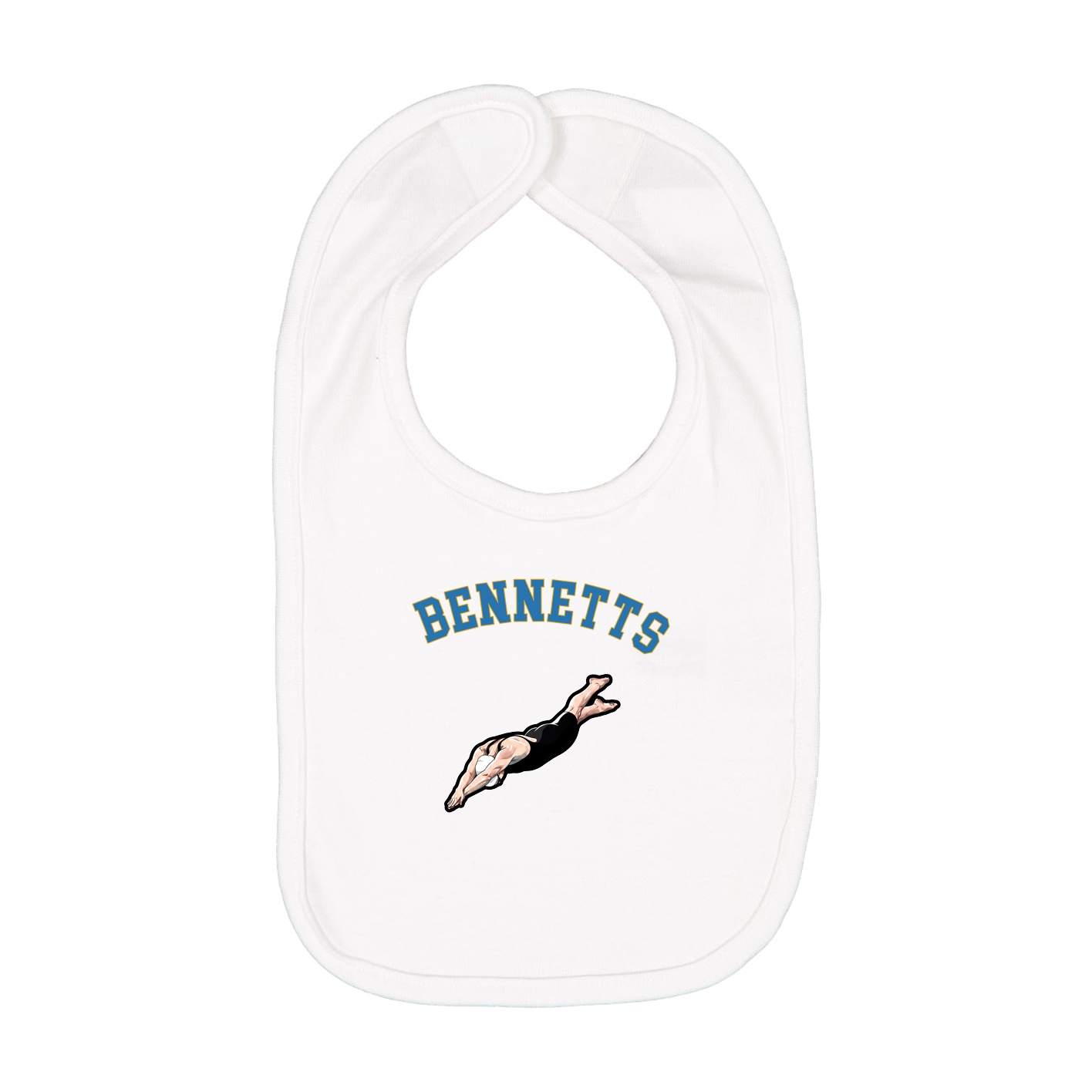 Infant Bib — Shirsey Arch in White