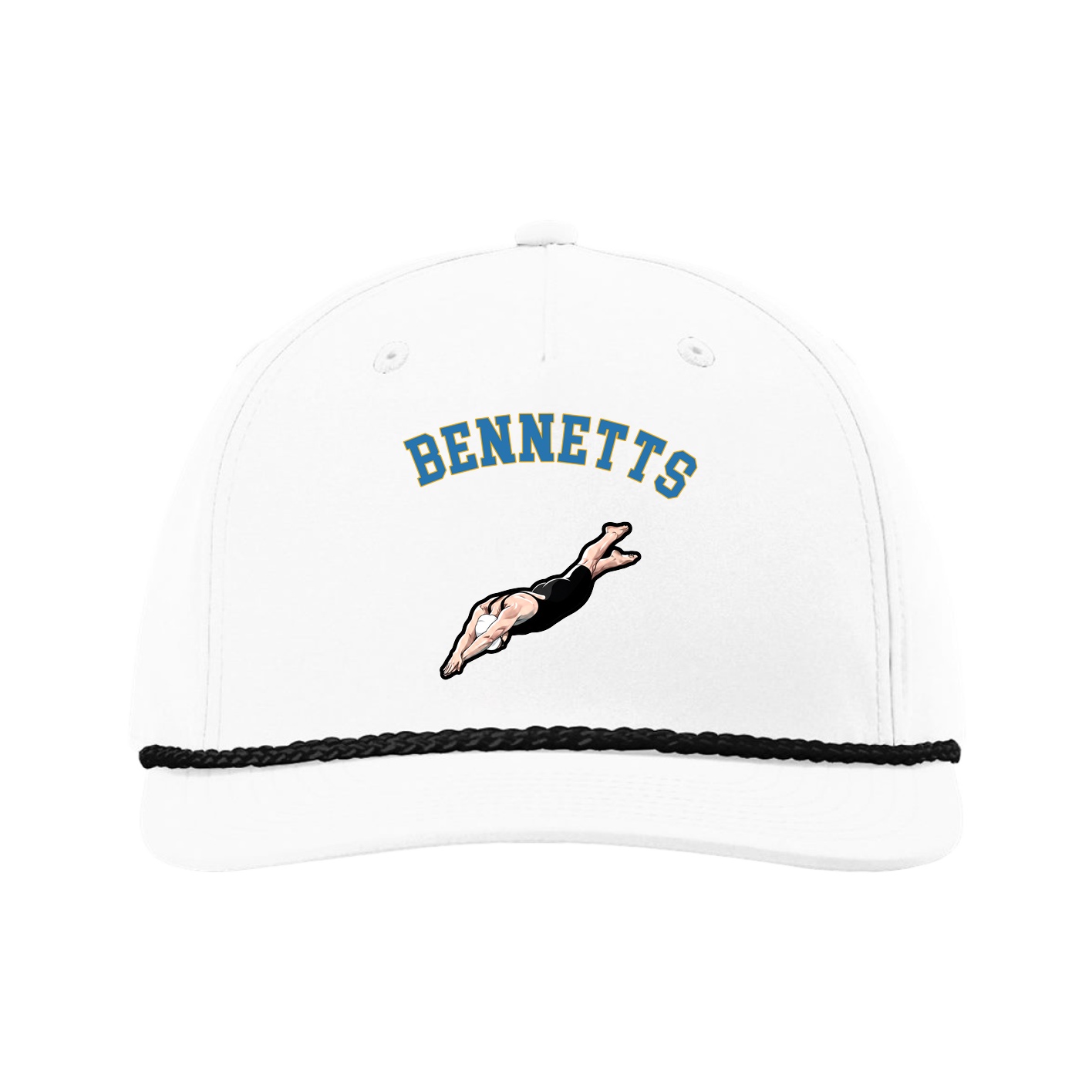 Five-Panel Classic Rope Cap — Shirsey Arch in White