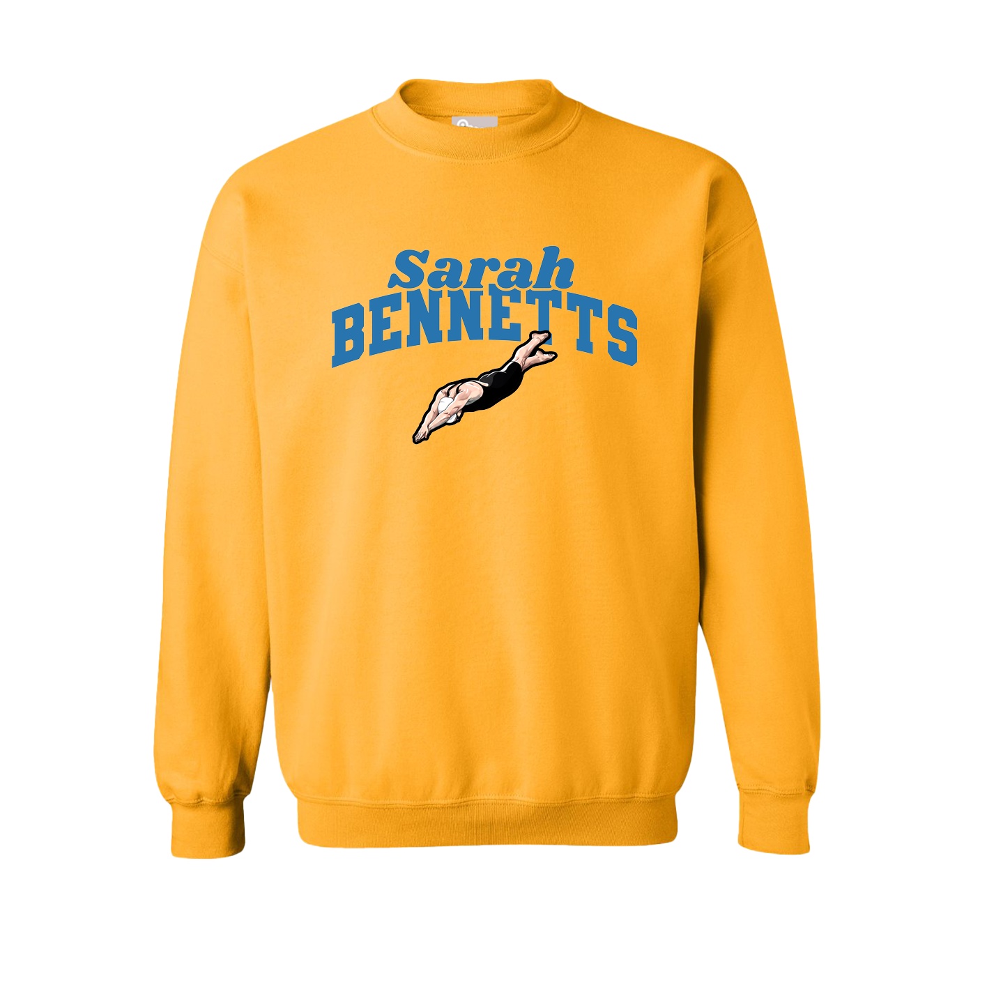 Fleece Crew — Signature Arch in Gold