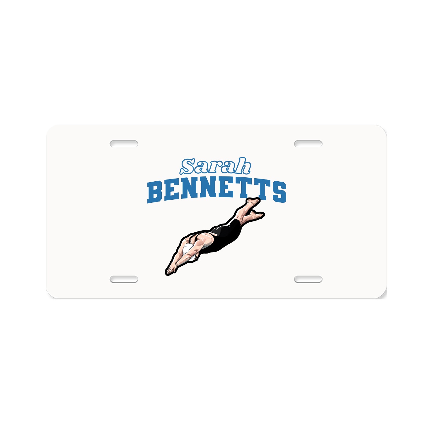 License Plate — Name Arch in Classic