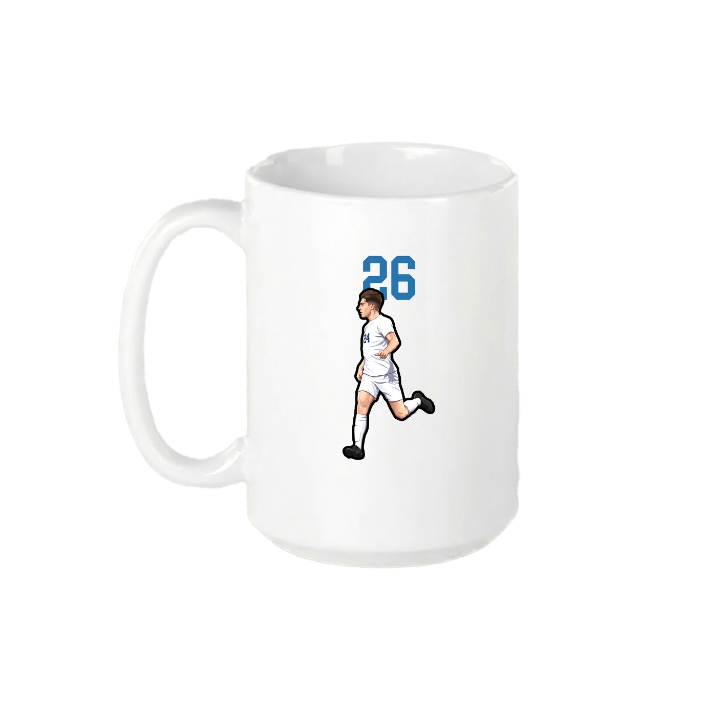 15oz Coffee Mug — Number Top in White