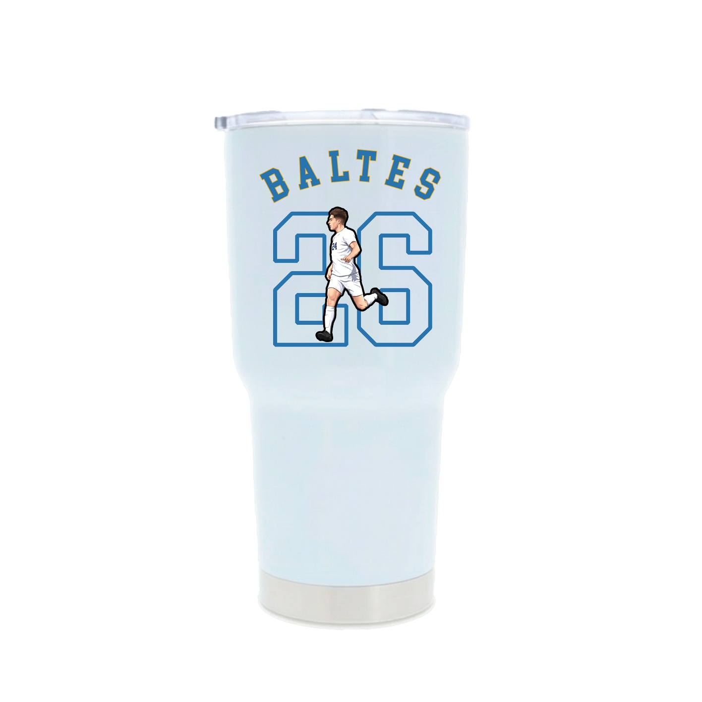 30oz Stainless Steel Tumbler — Shirsey Arch in White