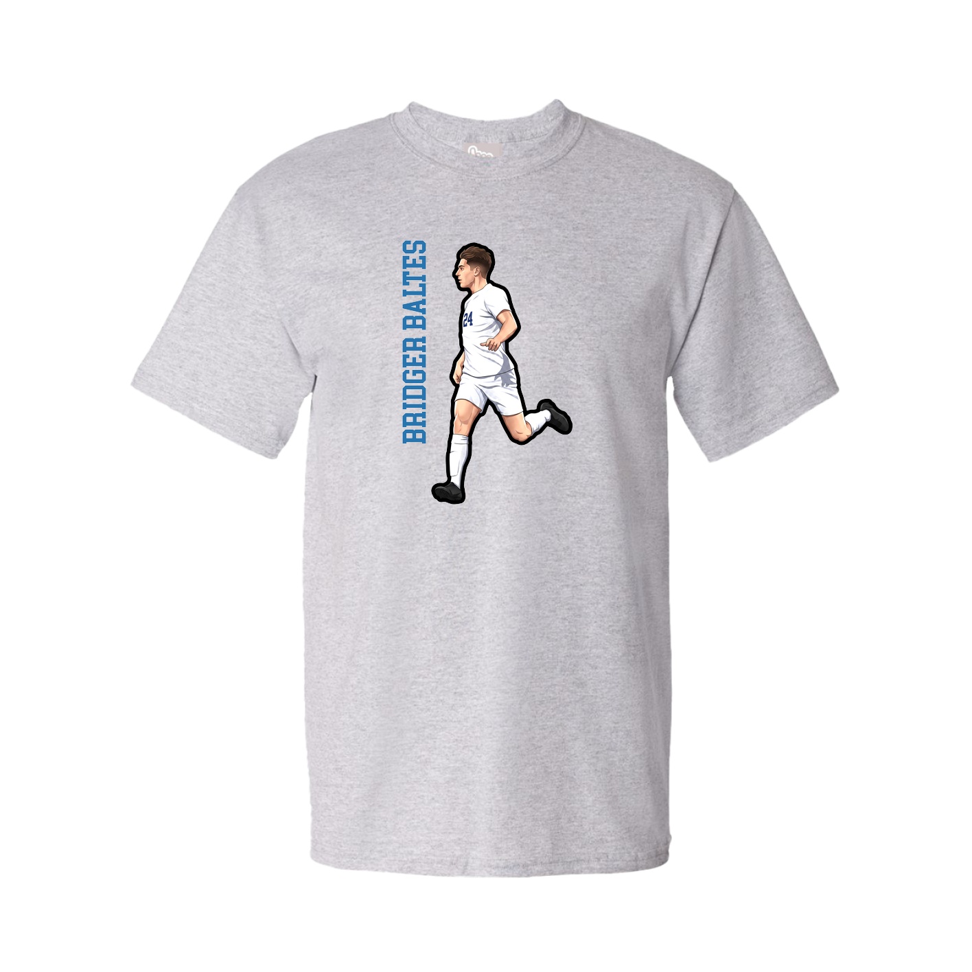 Tee — Name Vertical in Grey