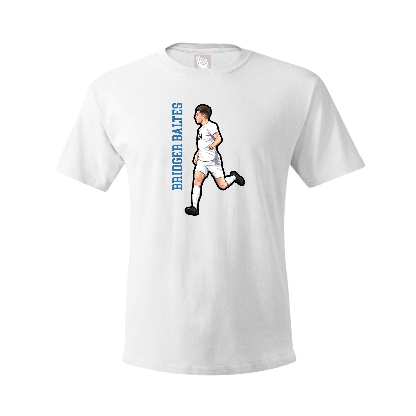 Tee — Name Vertical in White