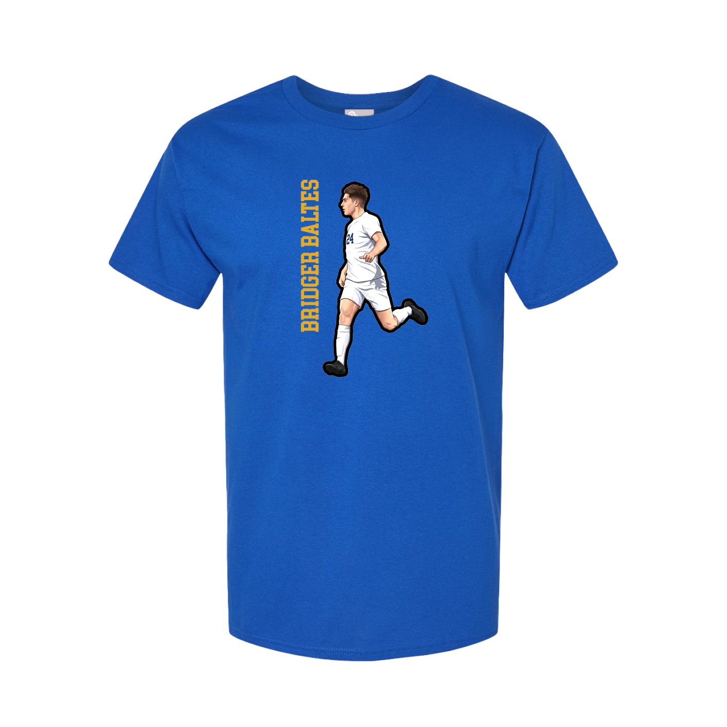 Youth Tee — Name Vertical in Royal