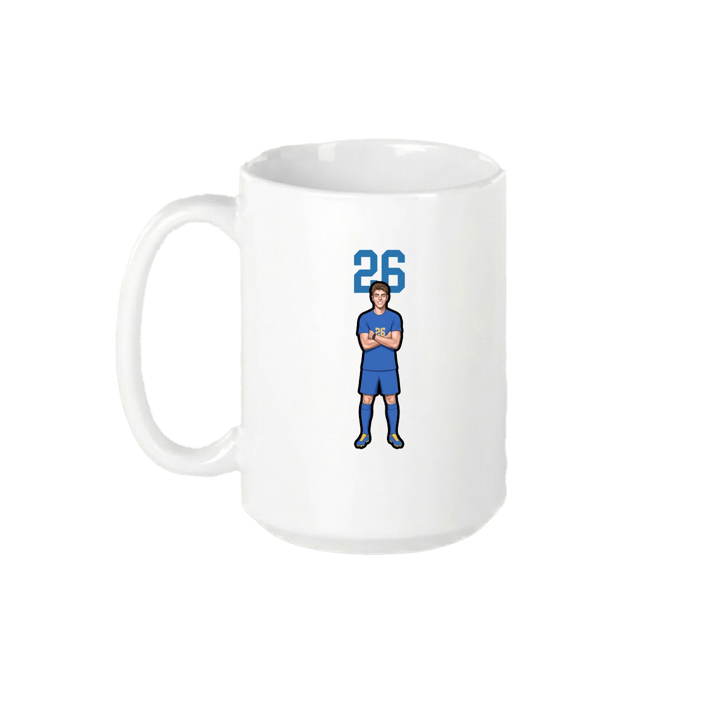 15oz Coffee Mug — Number Top in White