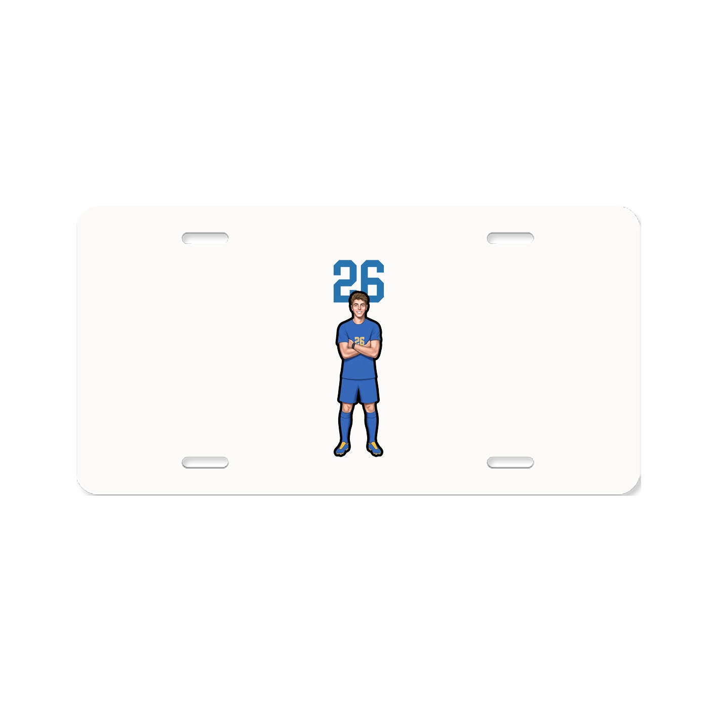 License Plate — Number Top in Classic