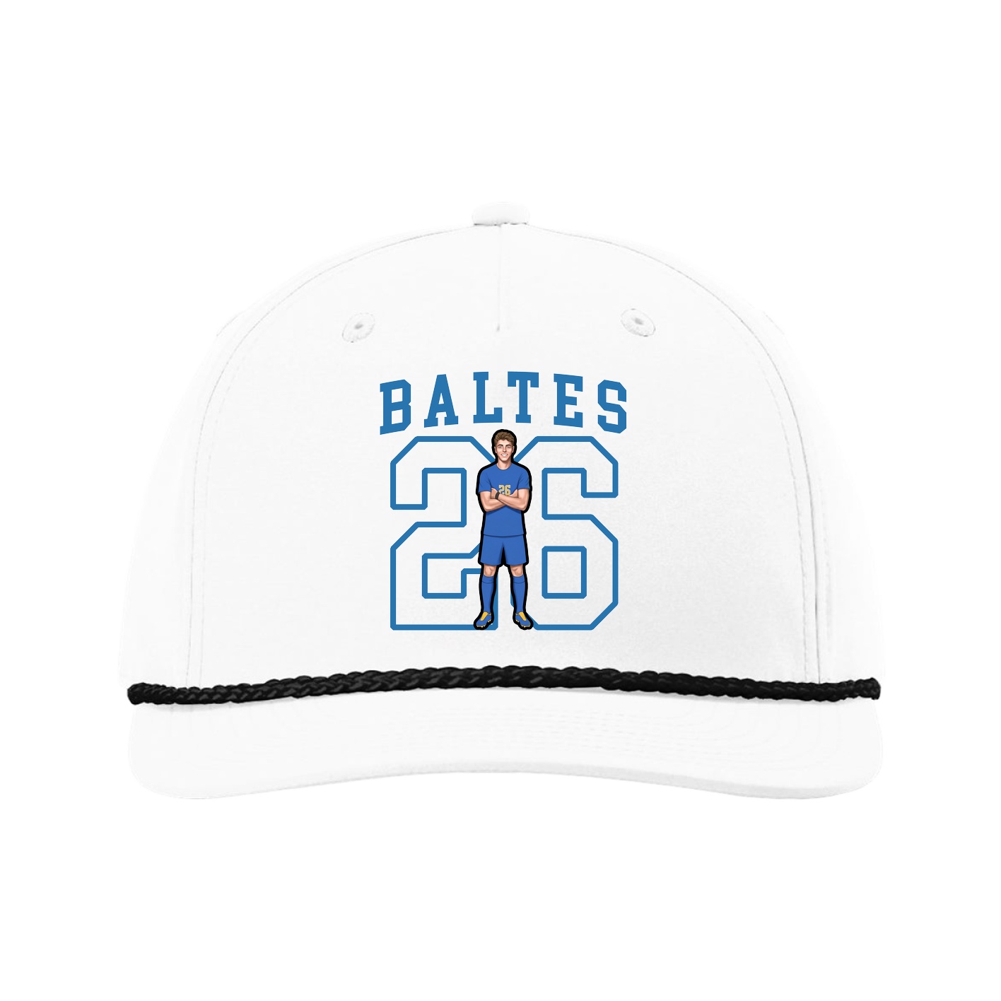 Five-Panel Classic Rope Cap — Shirsey in White