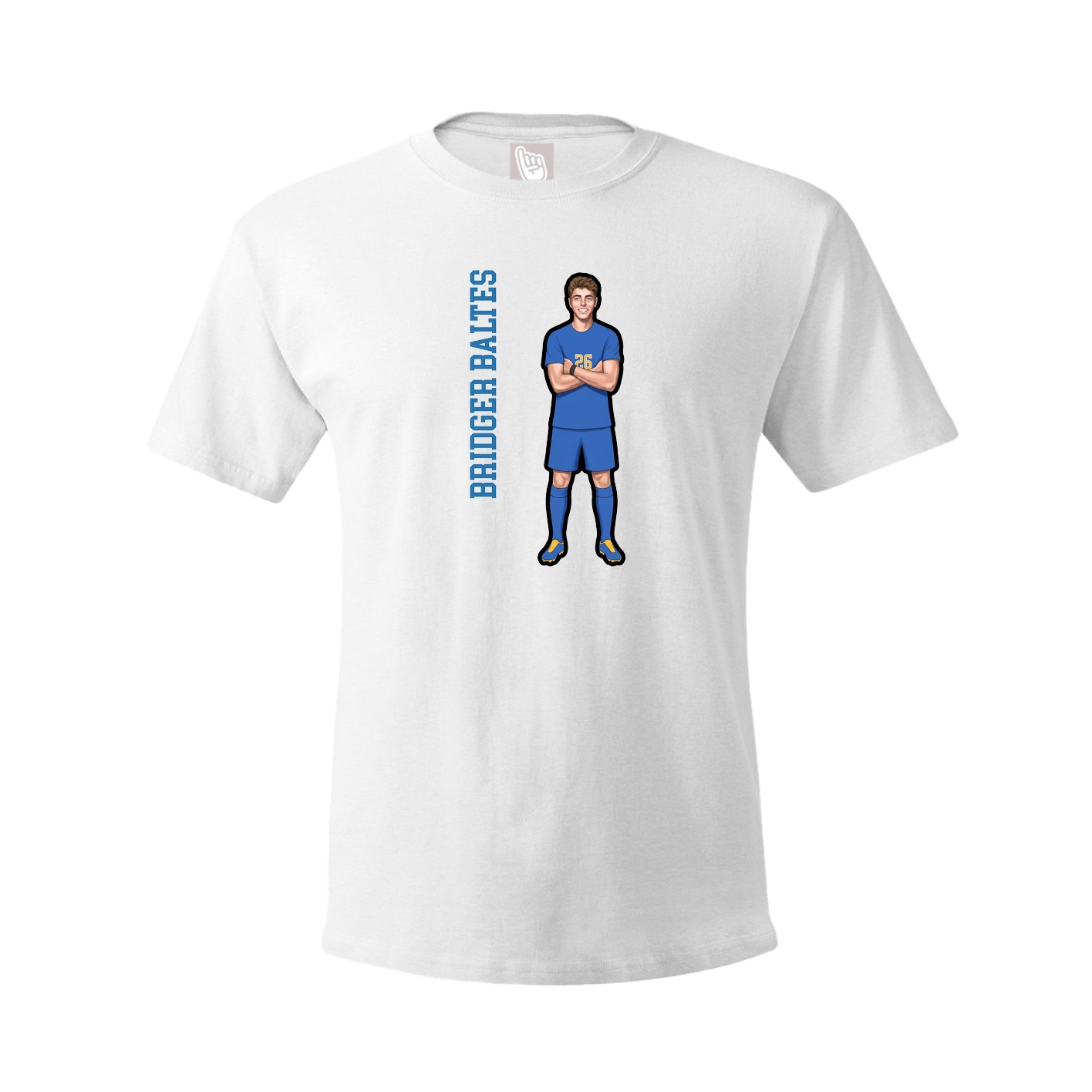Tee — Name Vertical in White