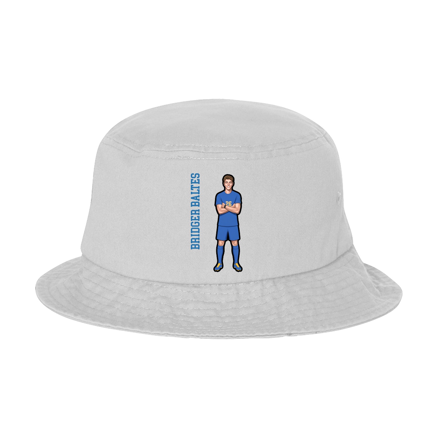 Bucket Cap — Name Vertical in White