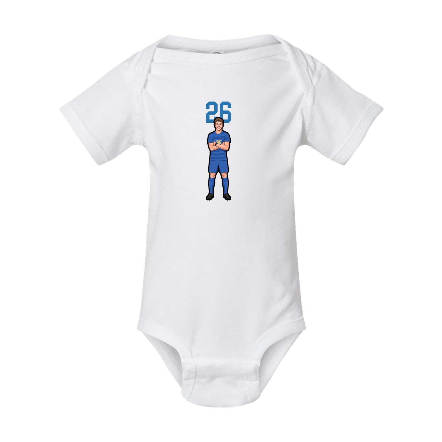 Baby Onesie — Number Top in White