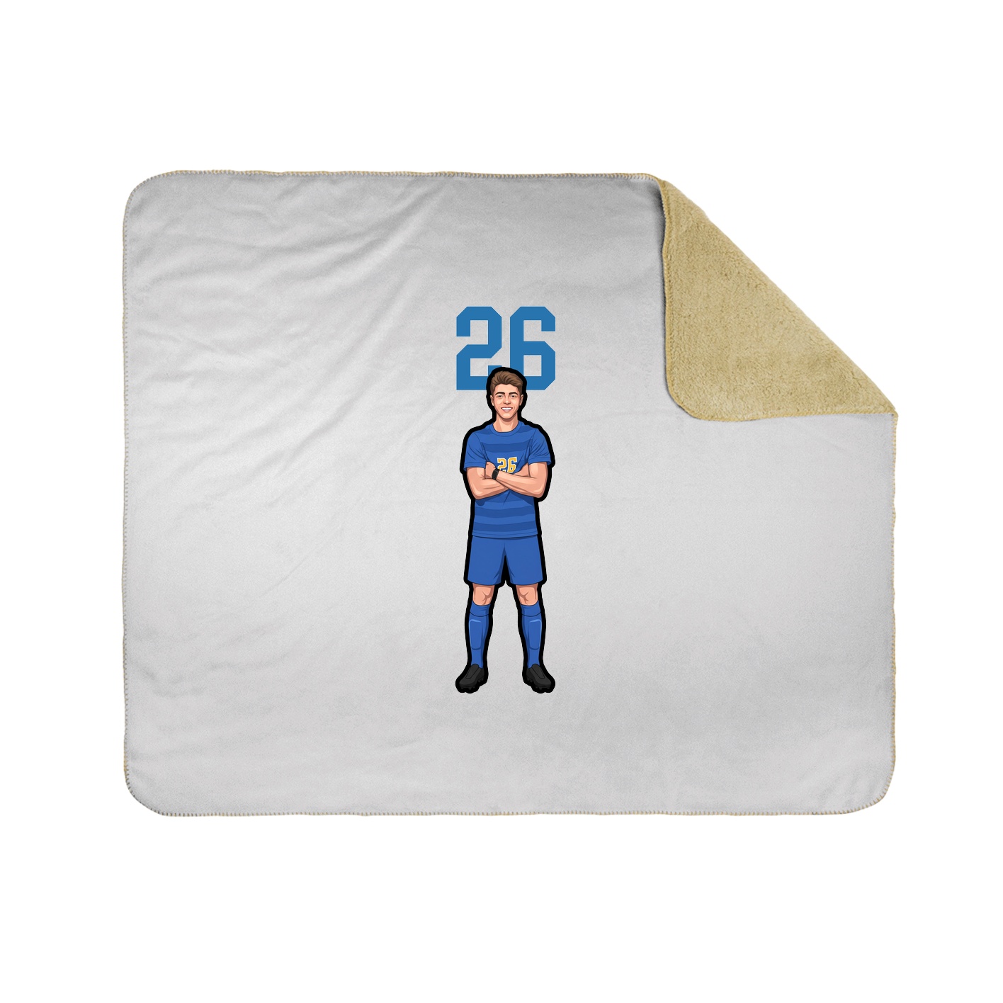 Throw Blanket — Number Top in White
