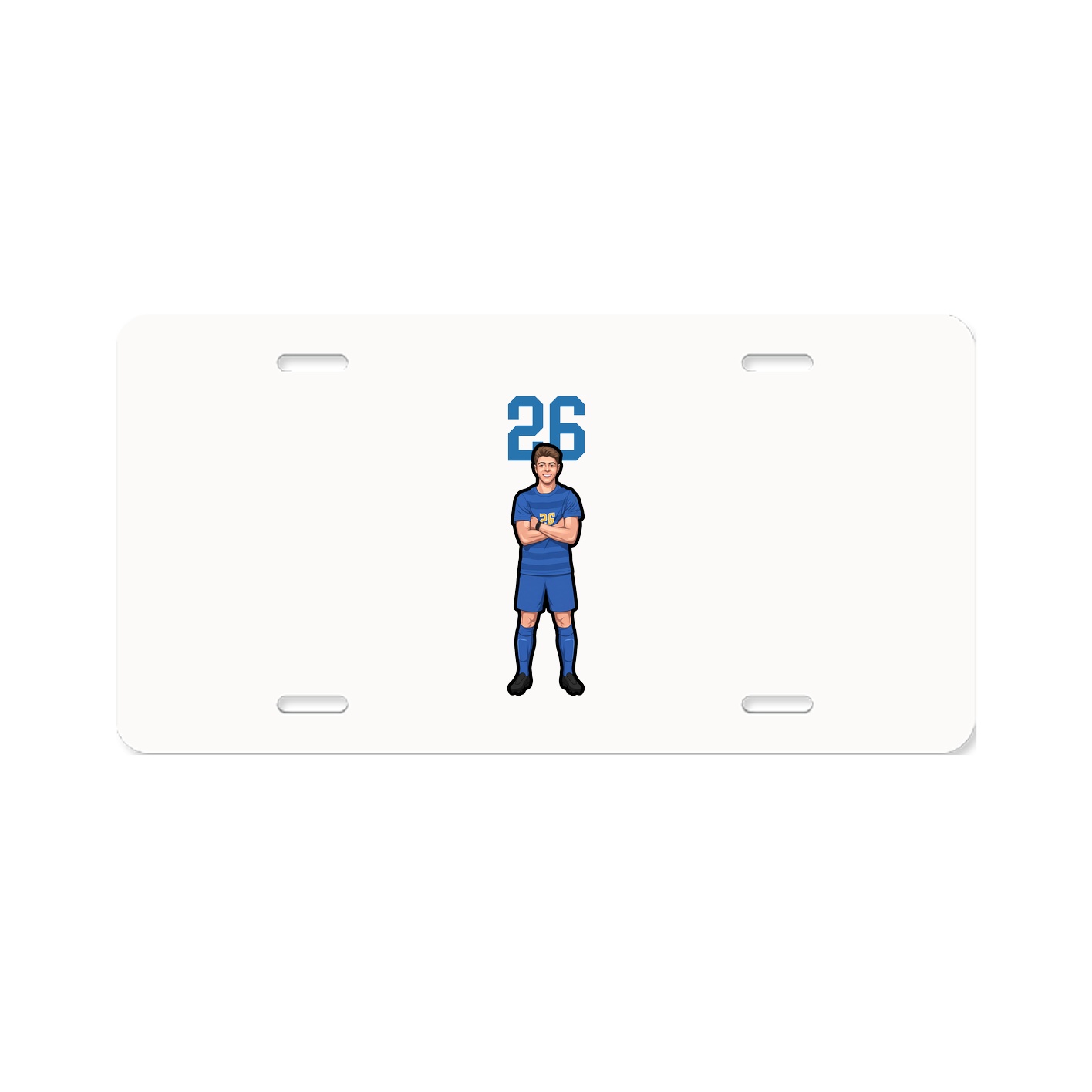 License Plate — Number Top in Classic