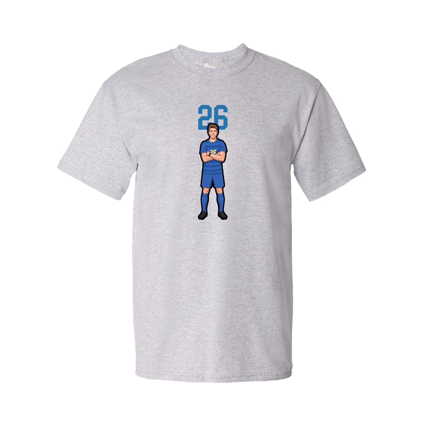 Youth Tee — Number Top in Grey